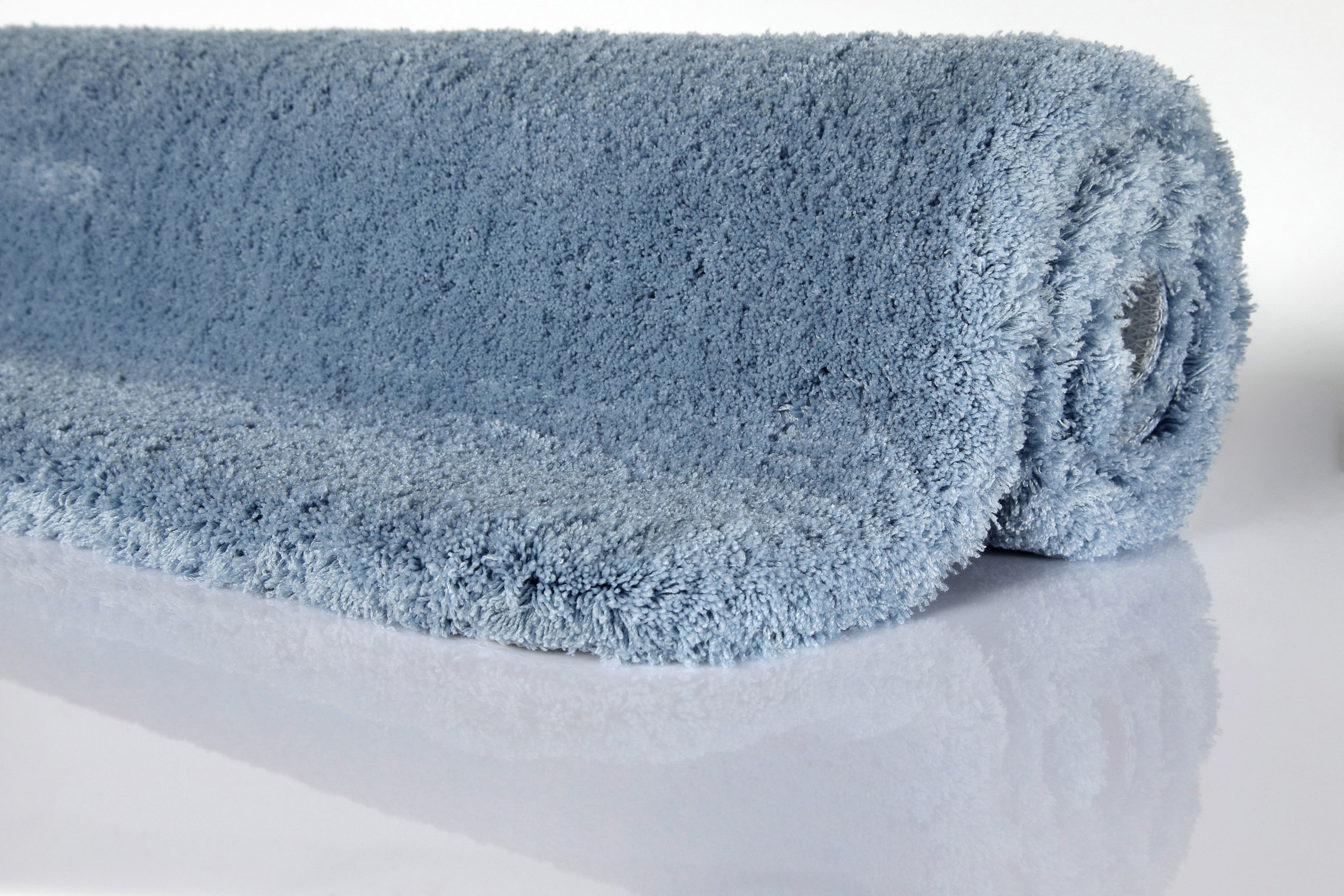 Homie Living Tapis de bain »Porto Azzurro« Höhe 30 mm revêtement antidérapant Badteppich, uni, rechteckig & rund, waschbar, Badezimmerteppich