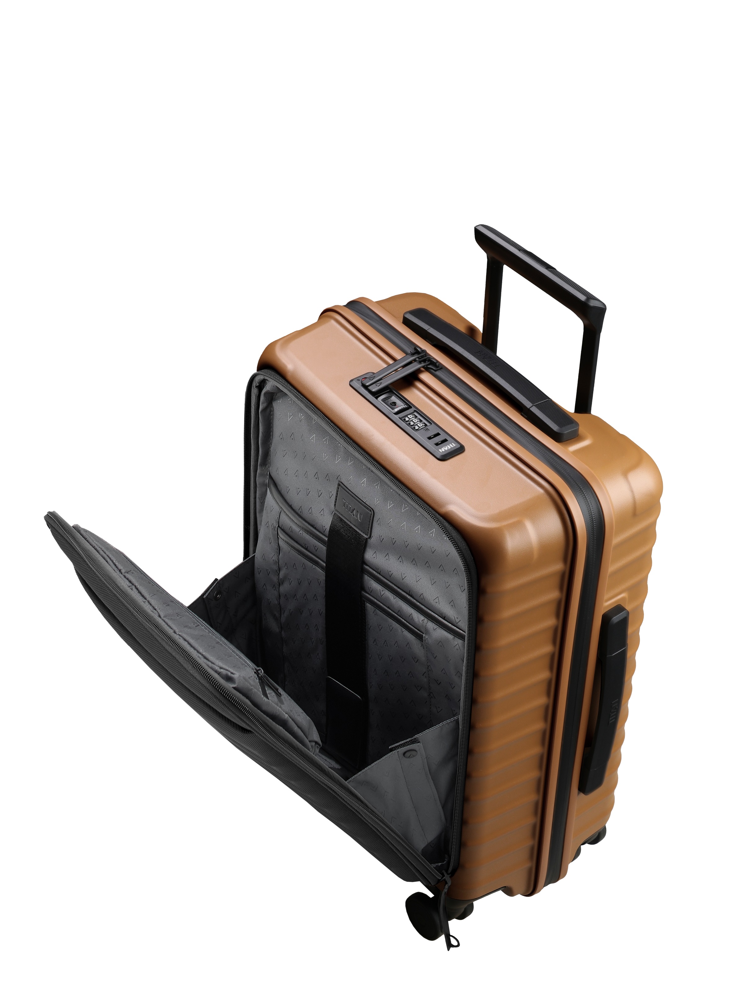 TITAN - Made in Germany Trolley »UPGRADE Koffer Hartschale« 38 l 4 Rollen avec surface résistante aux rayures et compartimentage intérieur astucieux