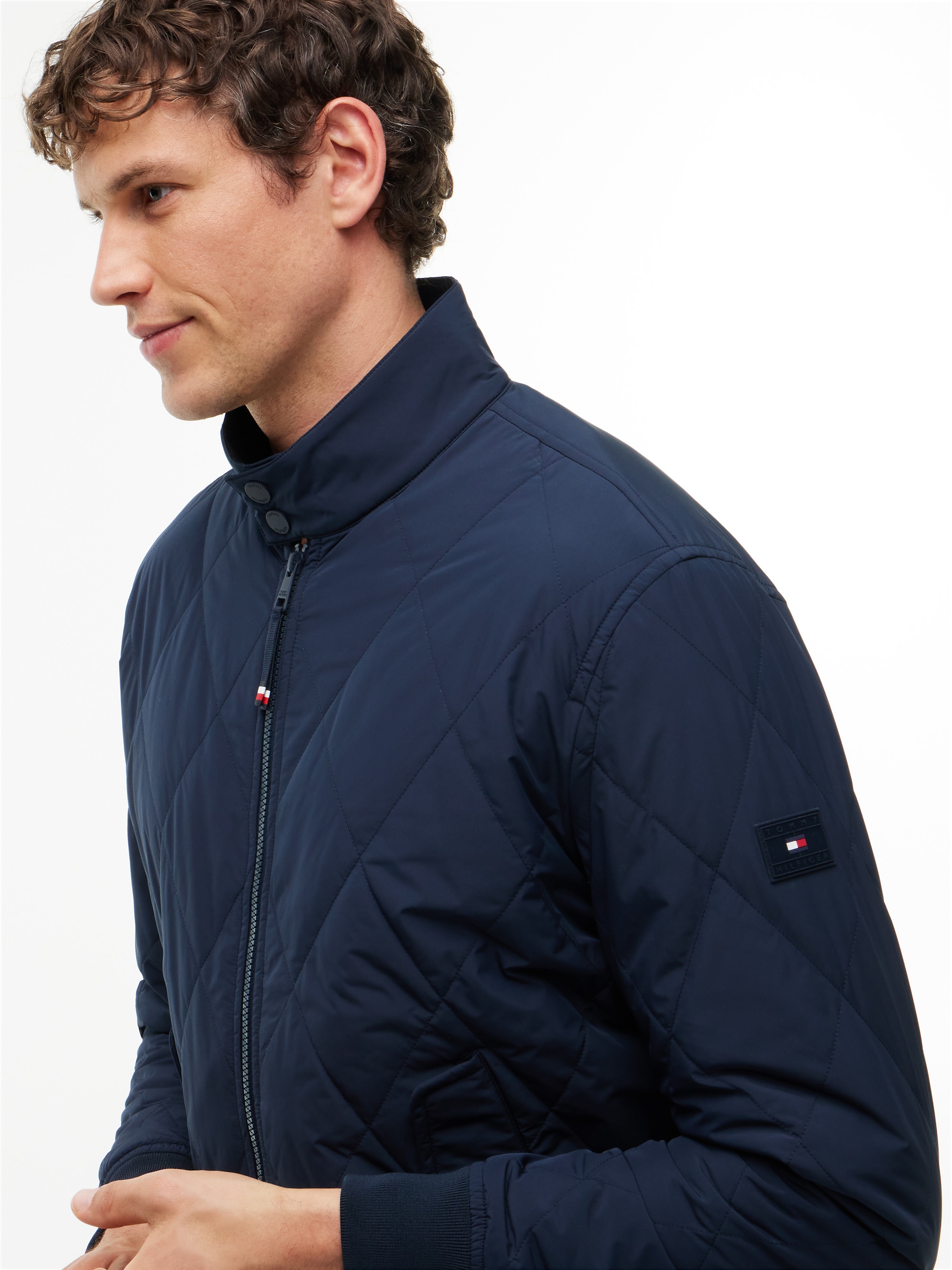 Tommy Hilfiger Blouson »PACKABLE QUILTED HARRINGTON« mit Stehkragen, wasserabweisendes Finish