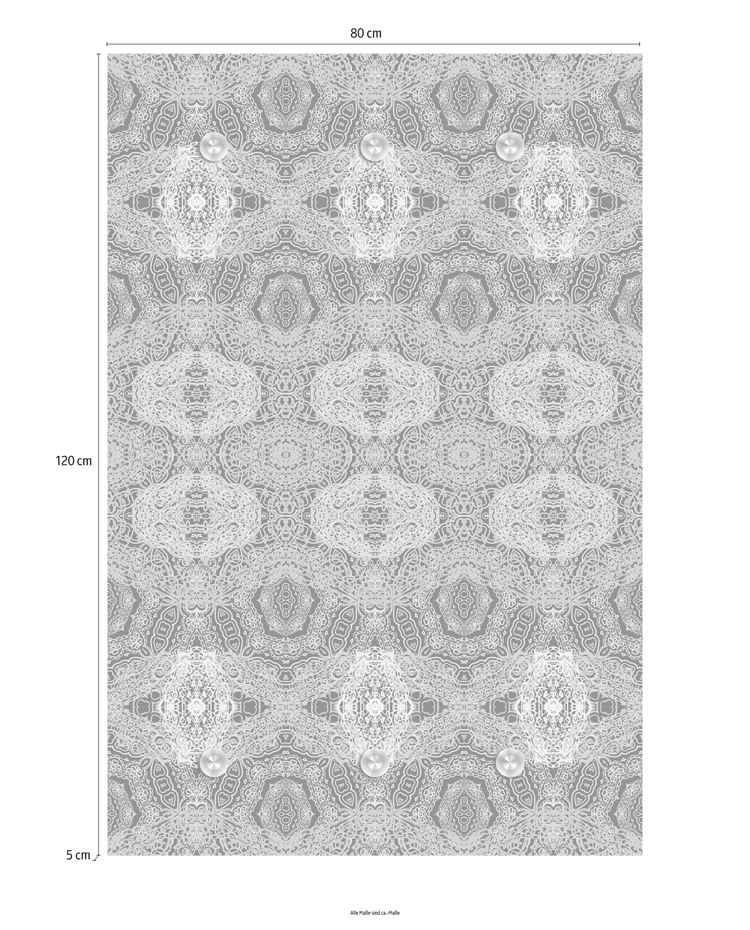 queence Garderobenleiste »Muster« mit 6 Haken, 80 x 120 cm