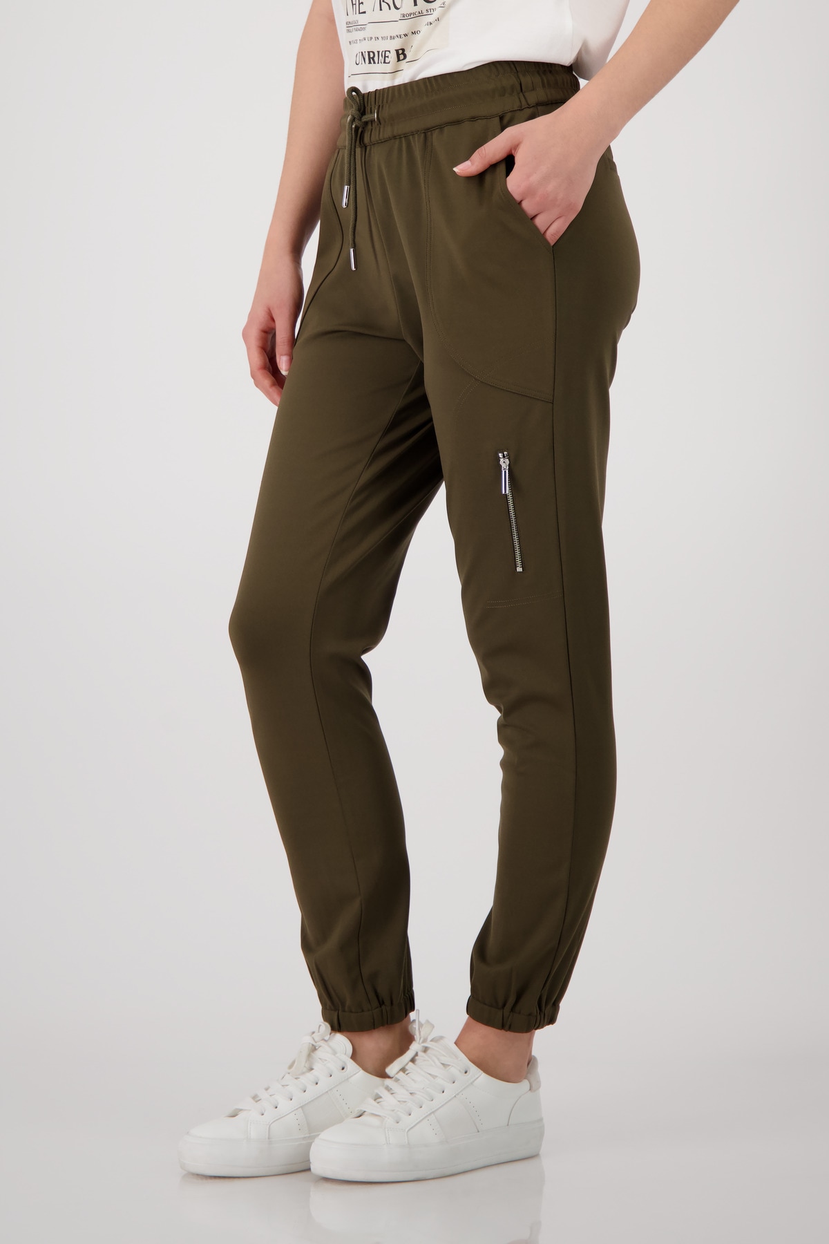 Monari Pantalon de jogging »Hose Jill Basic«  Regular fit mit Reissverschlusstasche