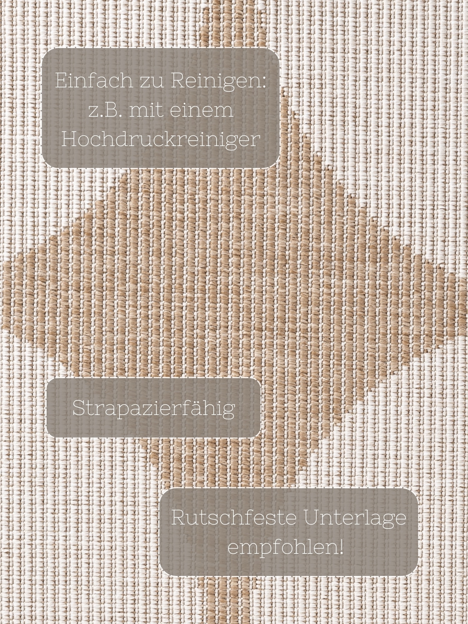 HANSE Home Outdoorteppich »Bowen Wendeteppich« rechteckig 5 mm Höhe Läufer, In und Outdoor, Flachgewebe, wetterfest, pflegeleicht, robust