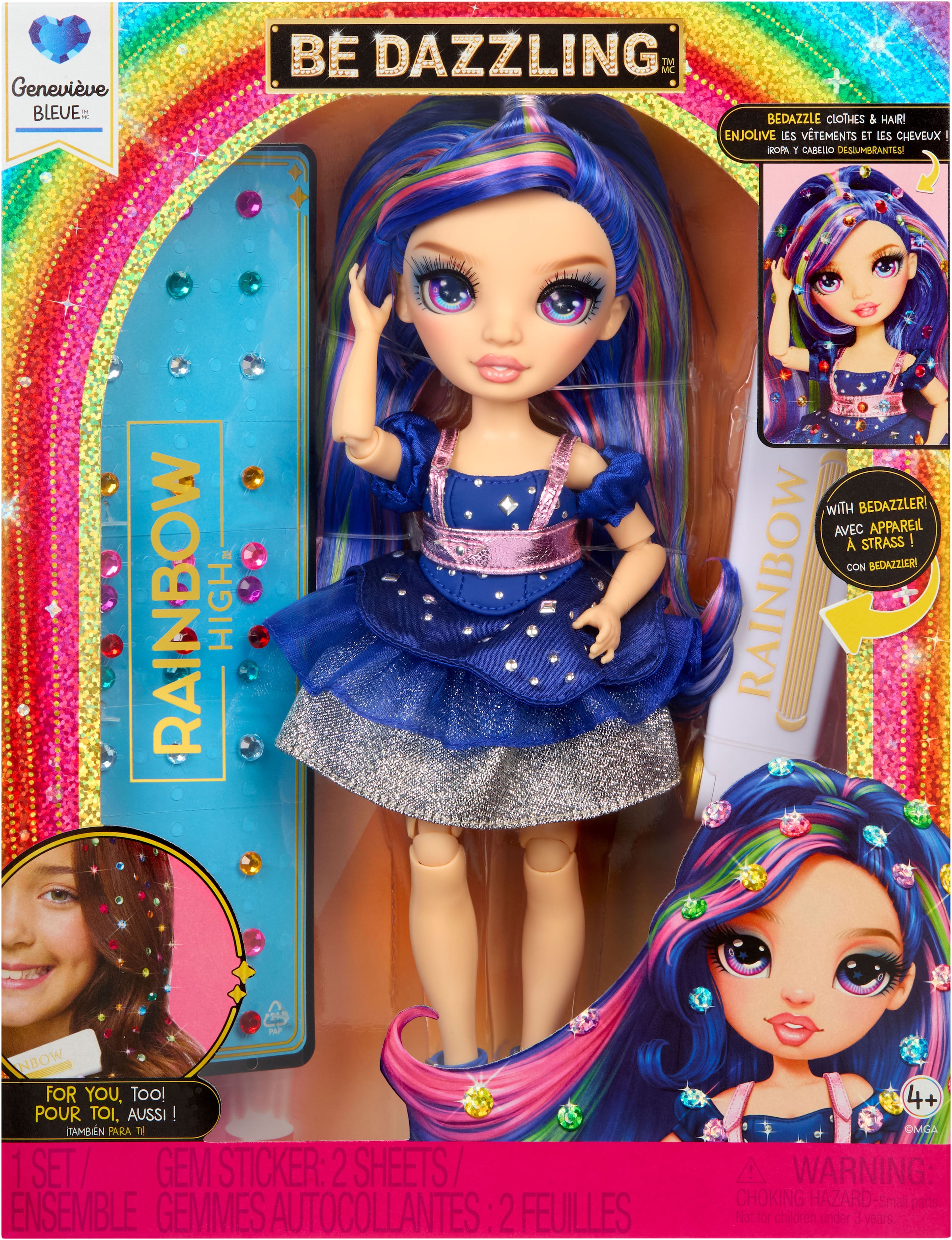 RAINBOW HIGH Poupée à habiller »Rainbow High Be Dazzling Fashion Dolls- Genevieve Bleue«