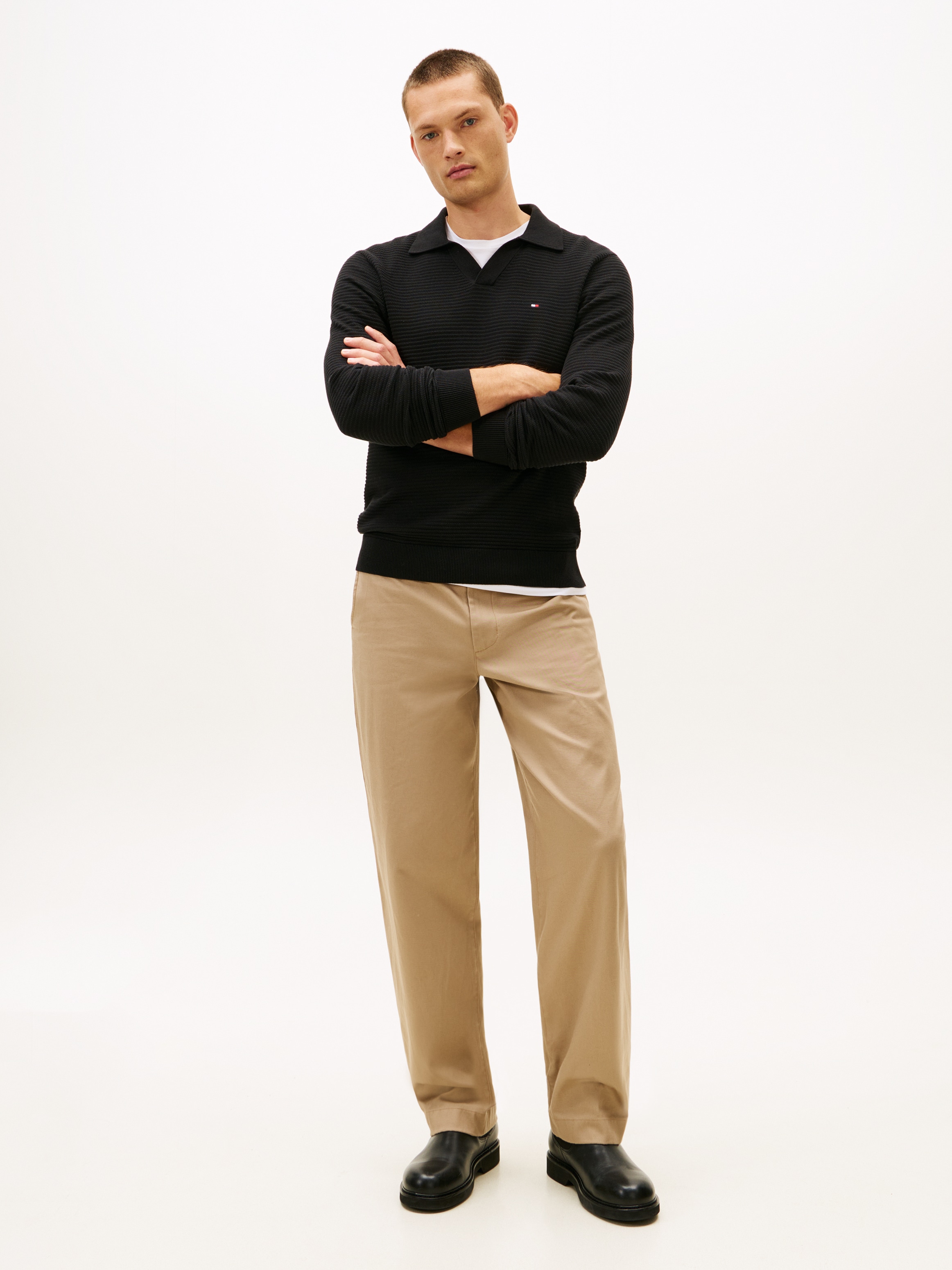 Tommy Hilfiger Polokragenpullover »SEASONAL STRUCTURE« mit Struktur, Polokragen, regular fit