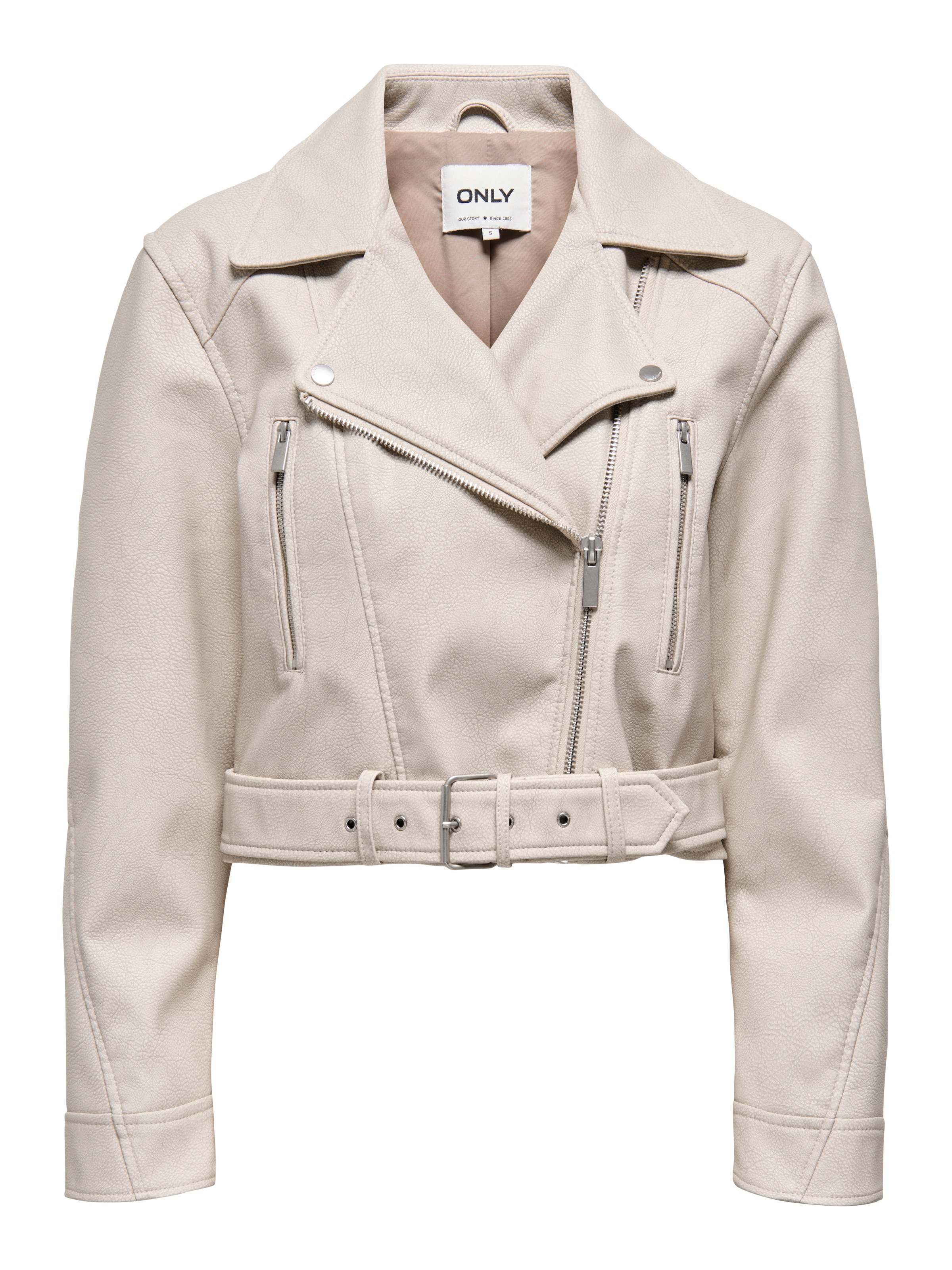 ONLY Veste en imitation cuir »ONLPAULINE FAUX LEATHER JACKET CC OTW« avec détails style biker
