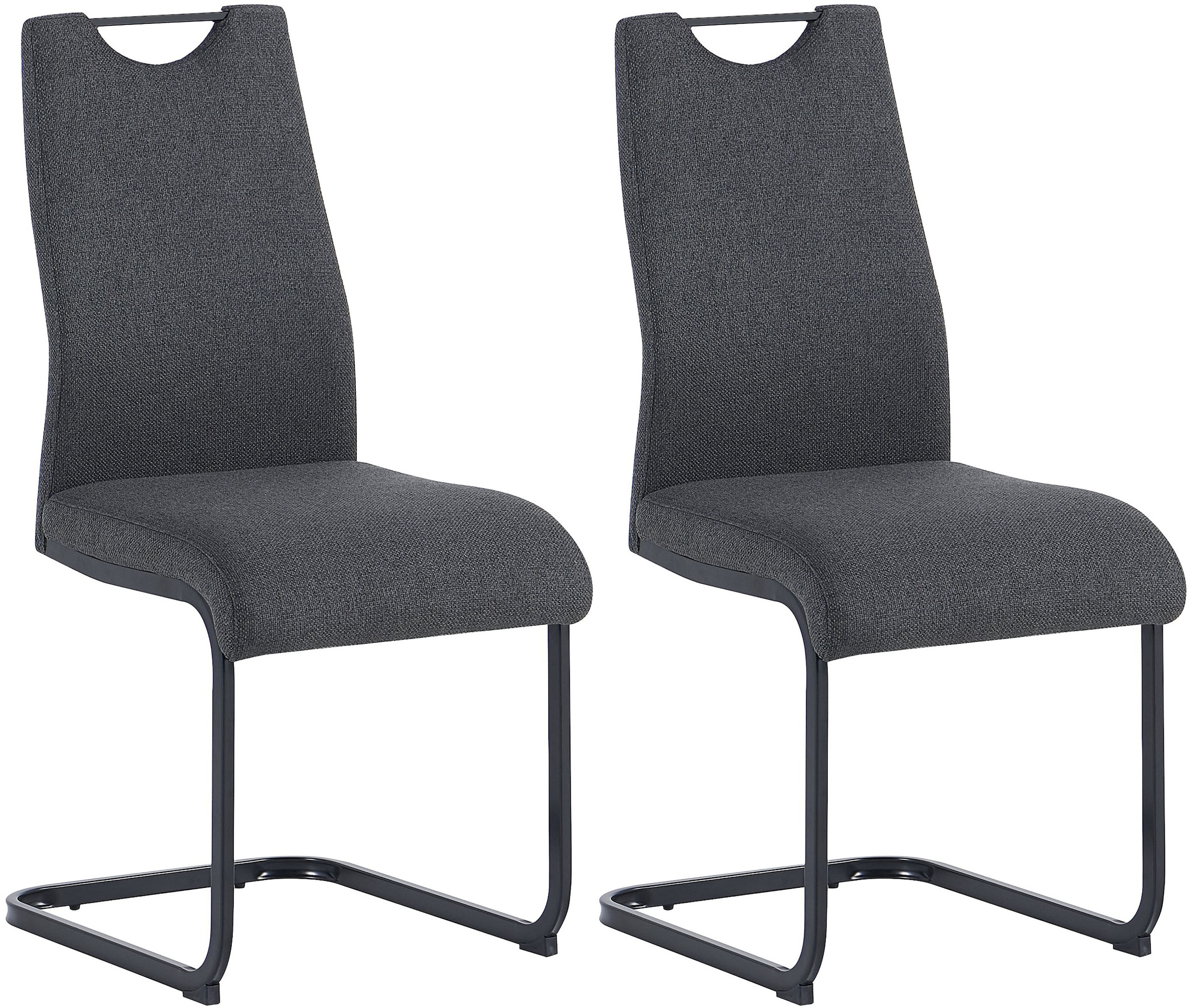 byLIVING Chaise cantilever »CAPRI« (Ensemble) 2 cuisWebstoff, bis 110 kg, Schaumstoff, Schwingstuhlgestell, mit Griff