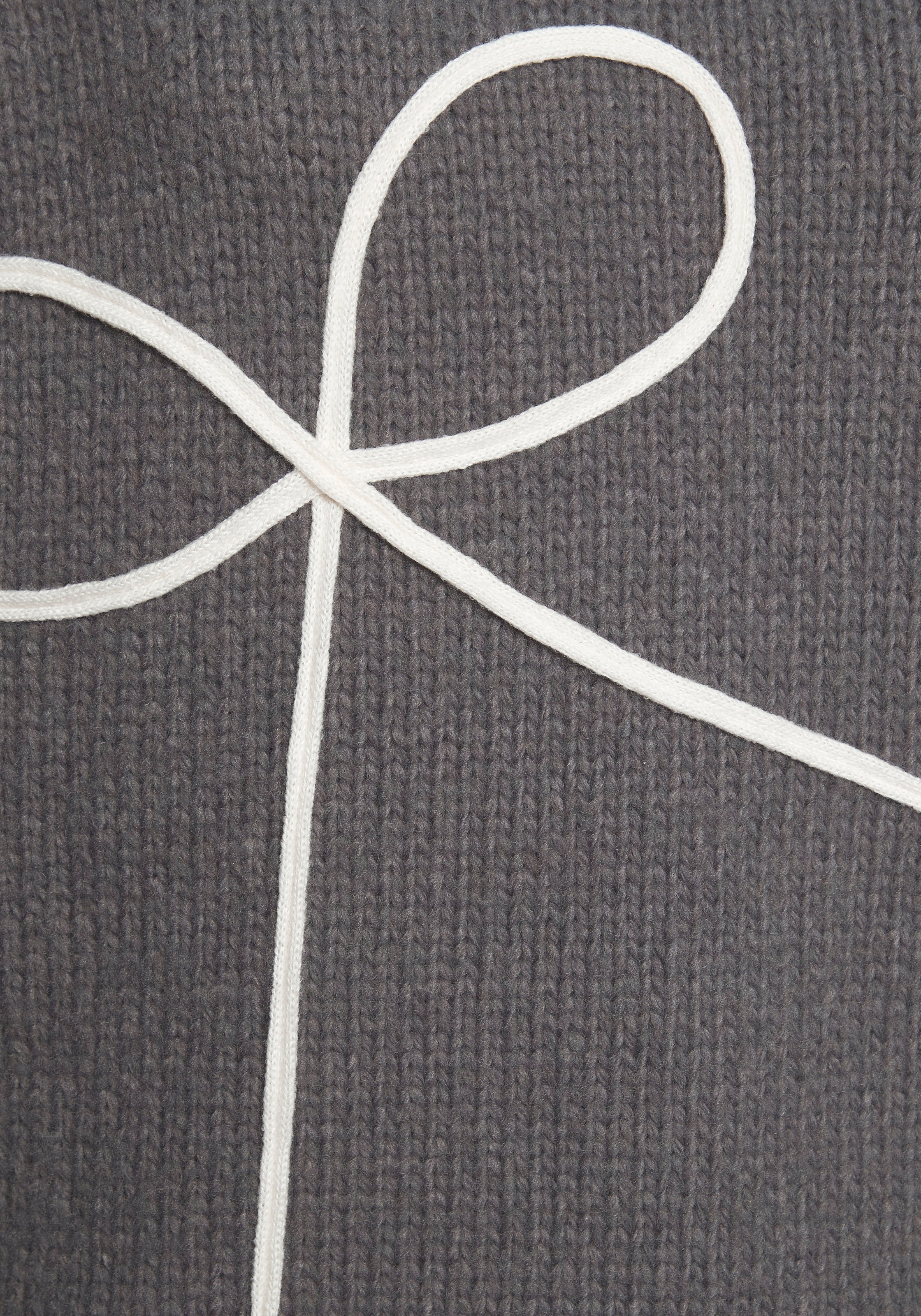 LASCANA Pull en tricot Avec application nœud devant, décontracté
