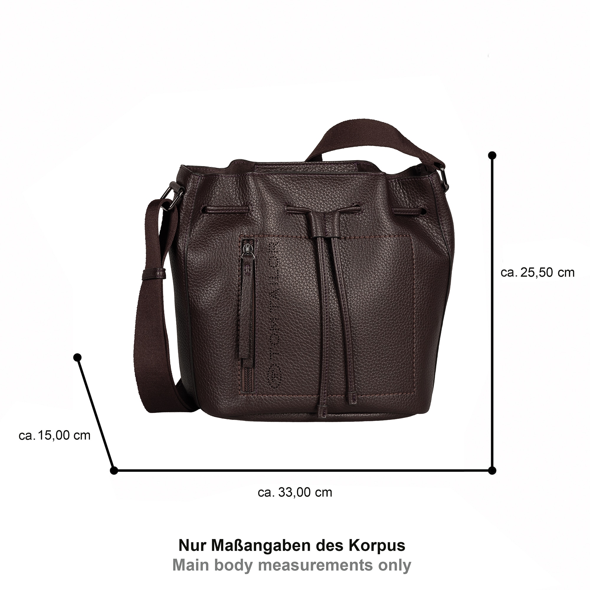 TOM TAILOR Sac à main »Analisa« Sac à épaule pour femme, formes claires et motif de logo perforé, look moderne