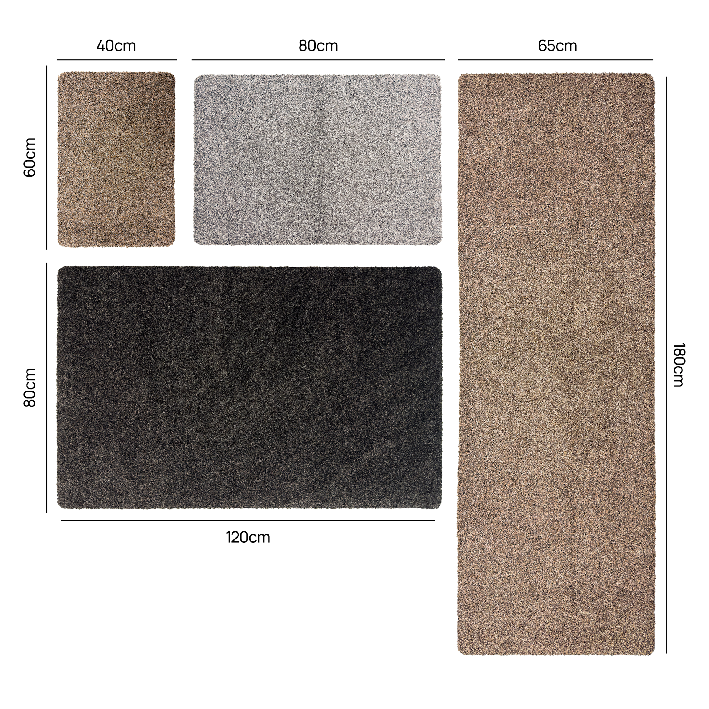 GOODproduct Tapis de sol »Vianne, Schmutzfangmatte Indoor, für Hausflur und Eingangsbereiche« Rectangulaire 10 mm Höhe Eingangsmatte, rutschfeste Unterseite, meliert, waschbar