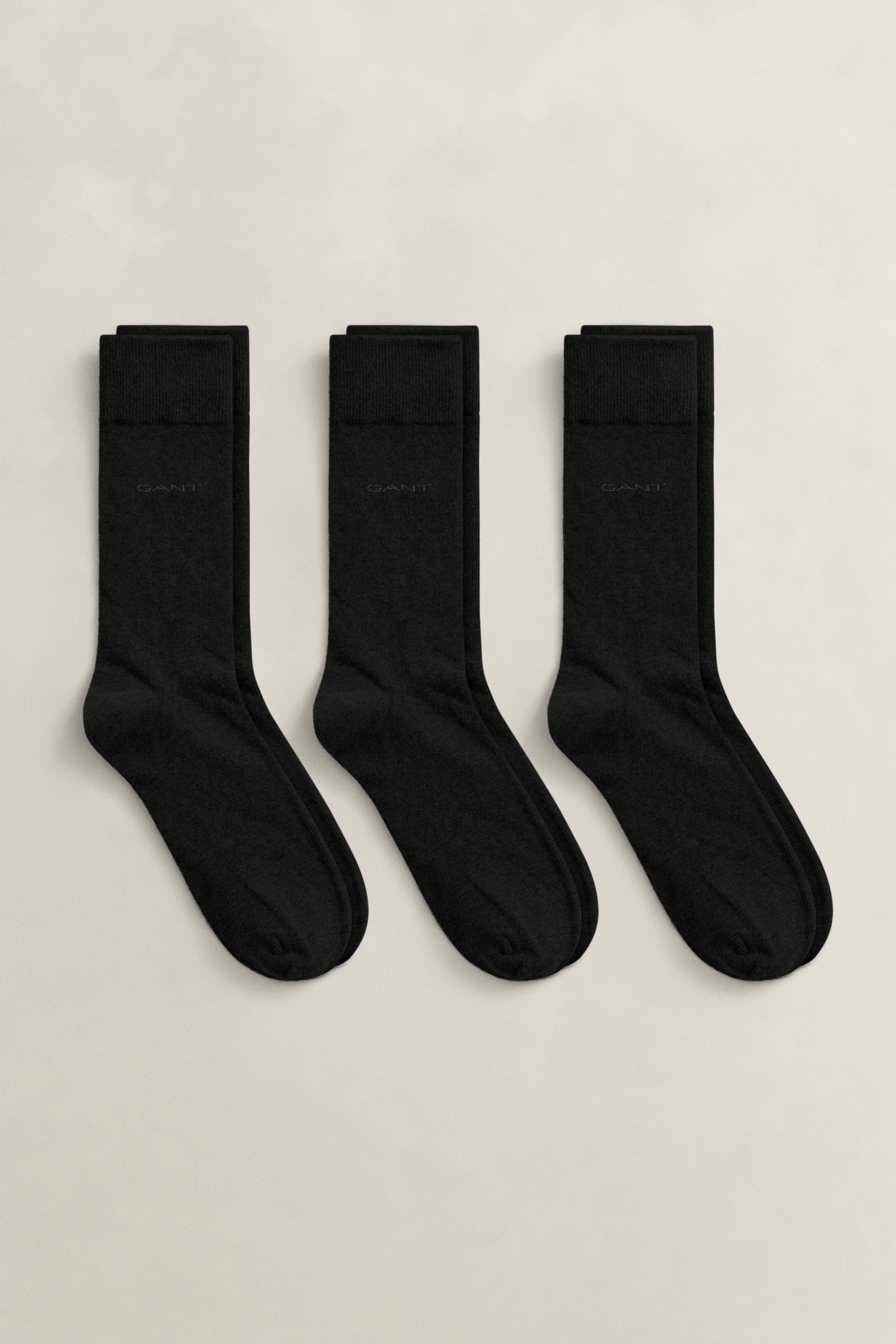 Gant Basicsocken »SOFT COTTON SOCKS 3-PACK« Packung, 3, 3 Paar tlg. mit Logodruck am Knöchel