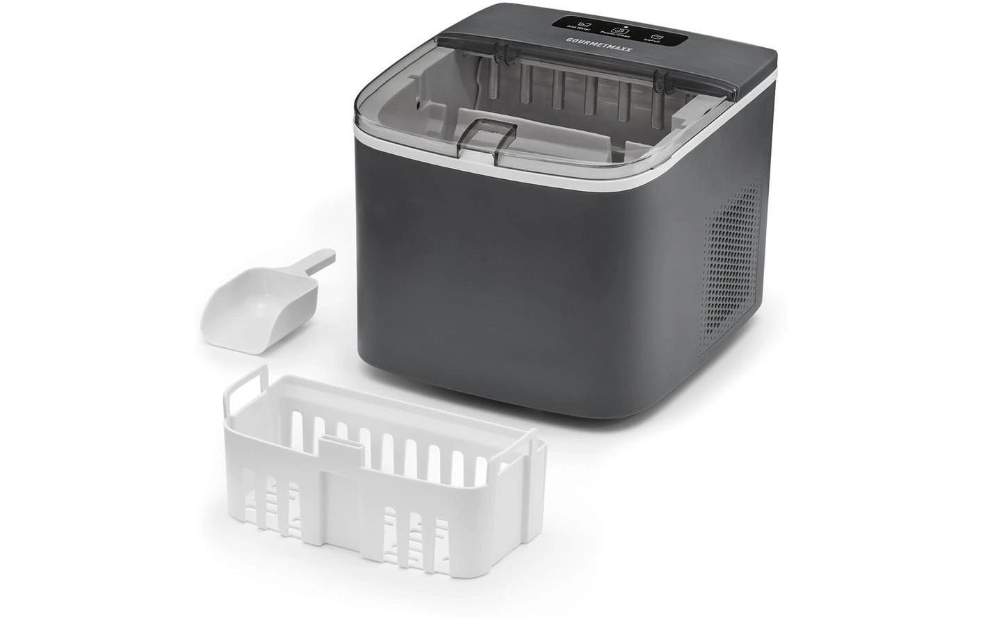 GOURMETmaxx Eiswürfelmaschine »100W + CH-Stecker 8 kg/24h« Kompakter Eisbereiter mit Selbstreinigung und LED-Display