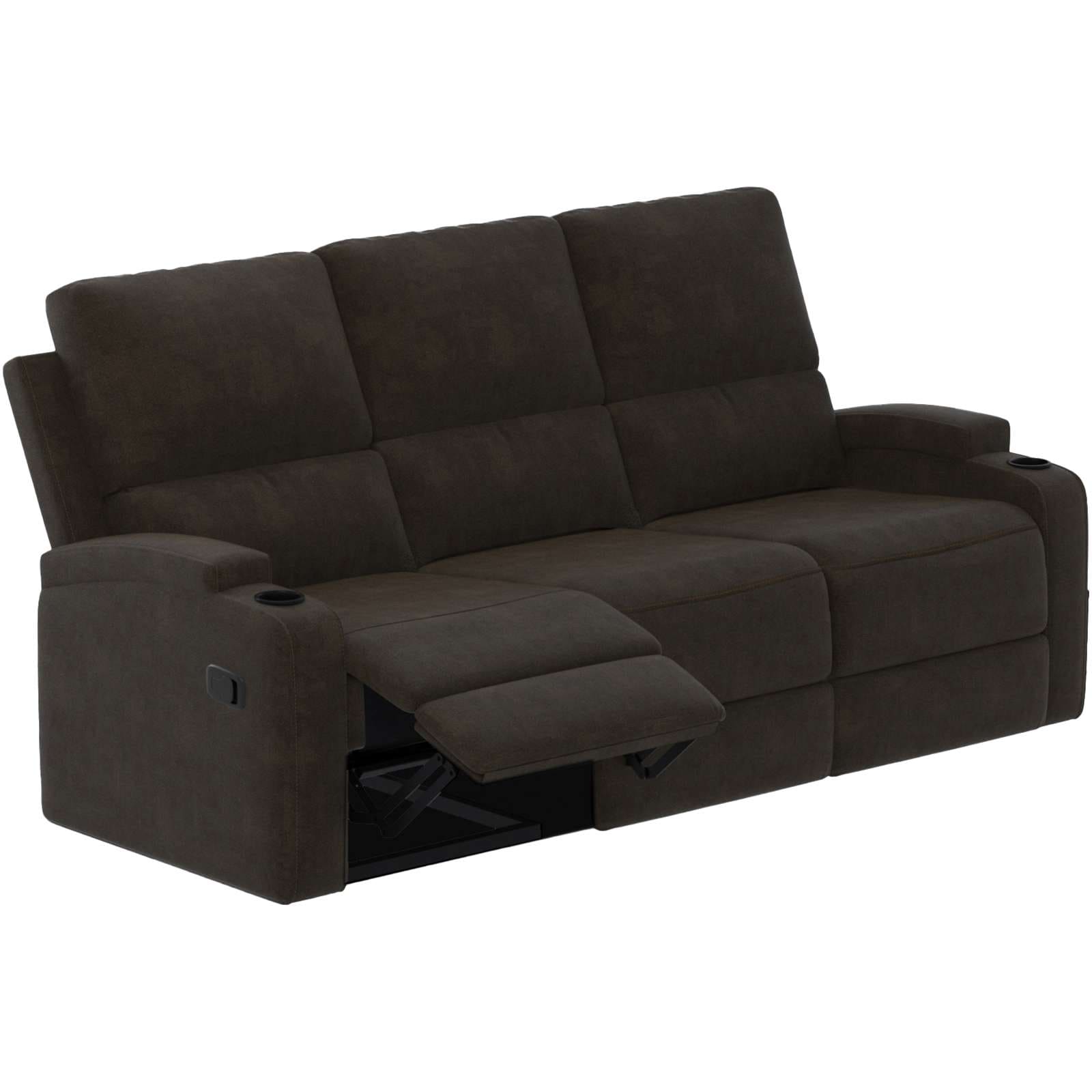 GOODproduct 3-Sitzer »NAPORI Microfaser, Multimediasofa, Kinosessel XXL« Kinosofa mit 2 x Relaxfunktion und Getränkehalter
