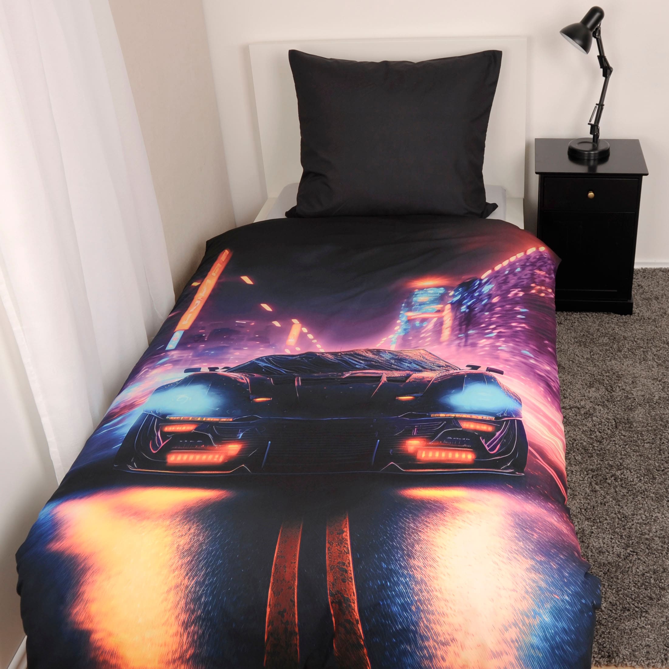 Herding Young Collection Bettwäsche »YC Neoncar« 2 Stk. mit coolem Motiv
