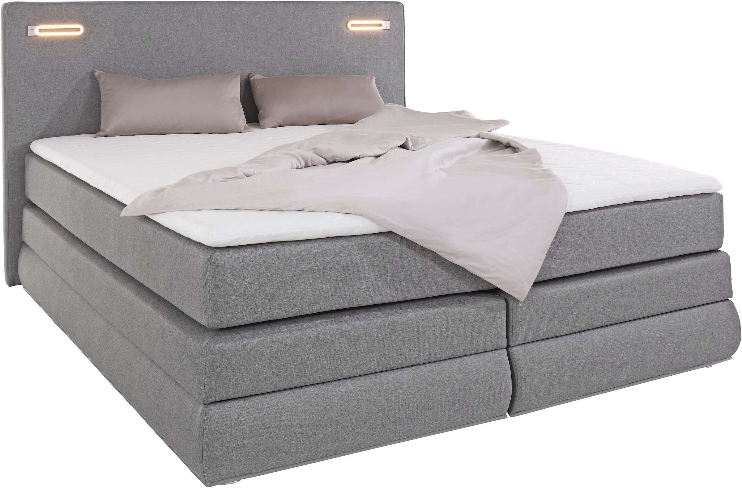 COLLECTION AB »NINONI, Stauraumbett mit Bettkasten & TTFK-Matratze« incl. coffre de lit, surmatelas et au choix avec éclairage LED
