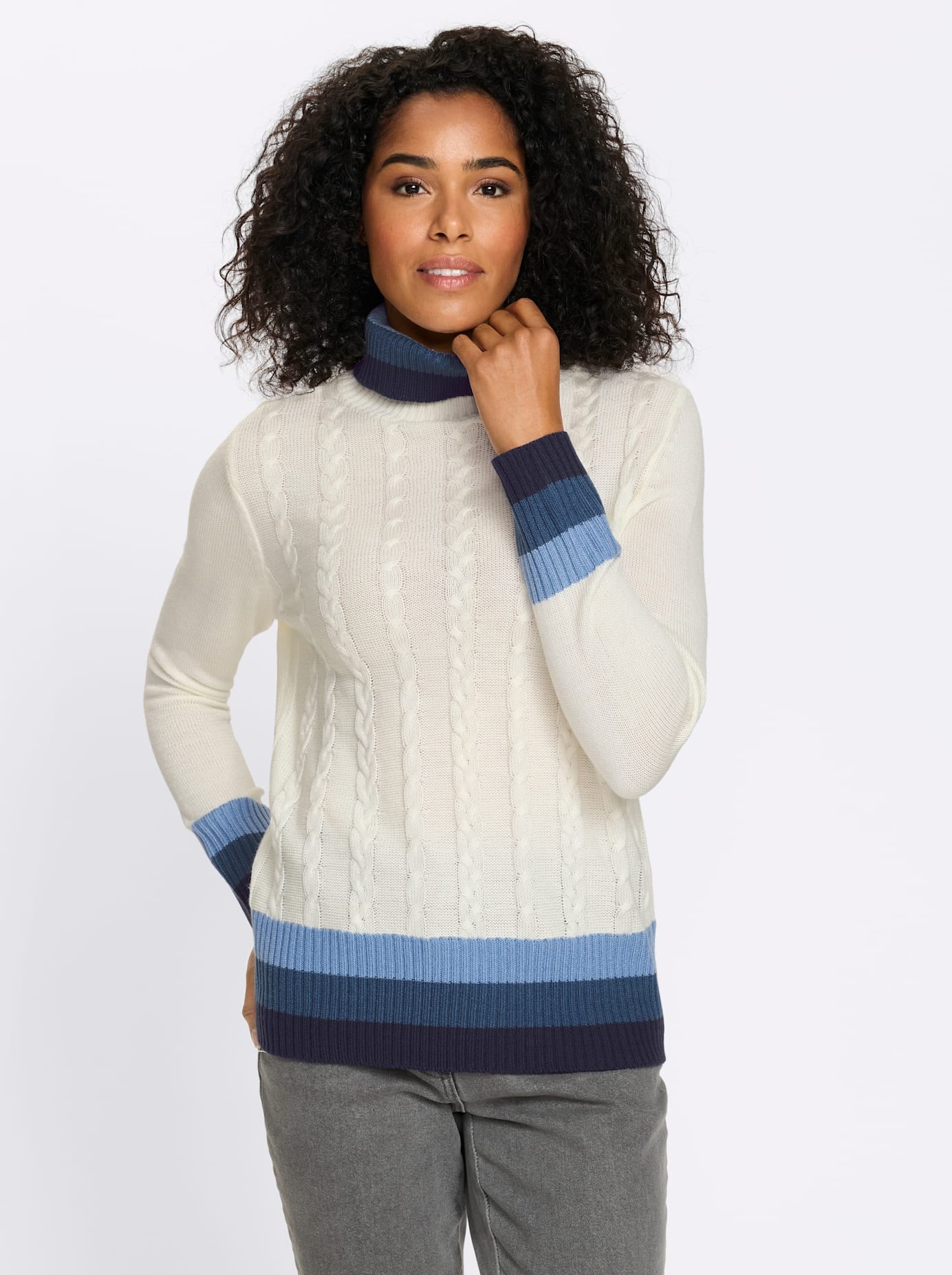 Classic Basics Pull à col roulé »Rollkragen-Pullover«