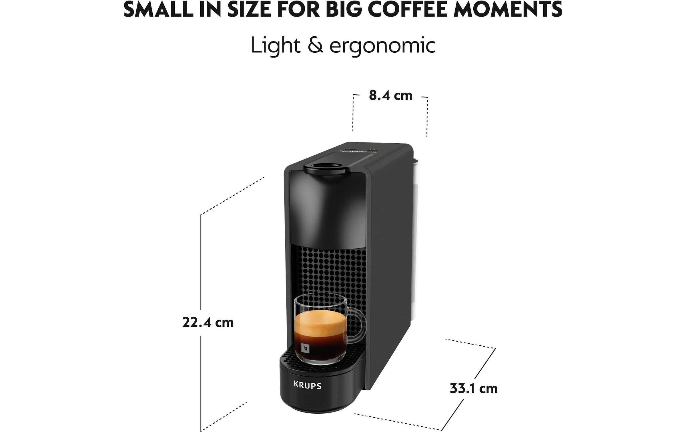 Krups Kapselmaschine »Nespresso Essenza Mini XN110NCH« Kapselmaschine