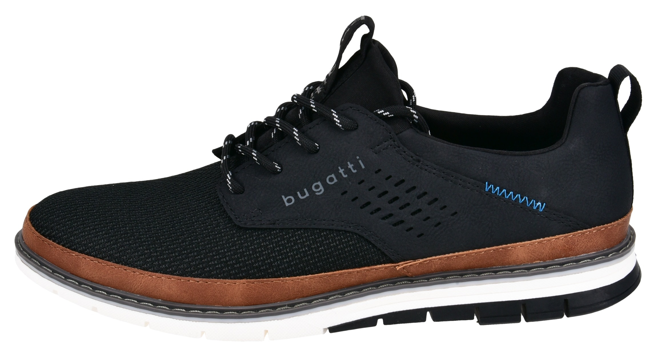 bugatti Chaussure à lacets  mit Lochmuster, Freizeitschuh, Halbschuh, Schnürschuh