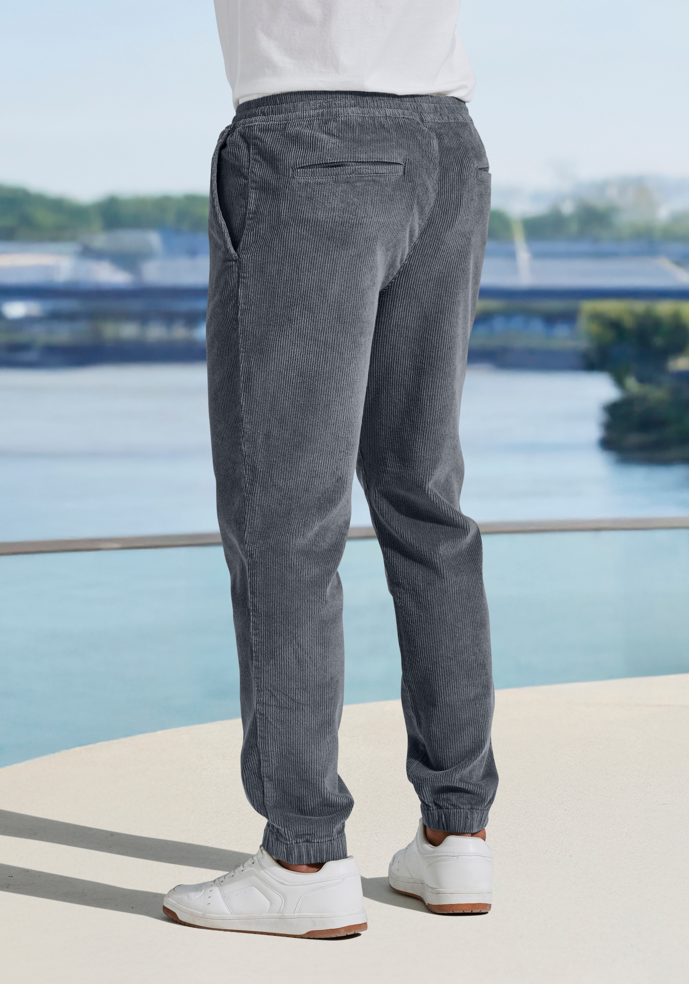 John Devin Jogger Pants »bis Grösse 5XL - elastische Cordhose«  Jogg Pants aus Cord-Stretch