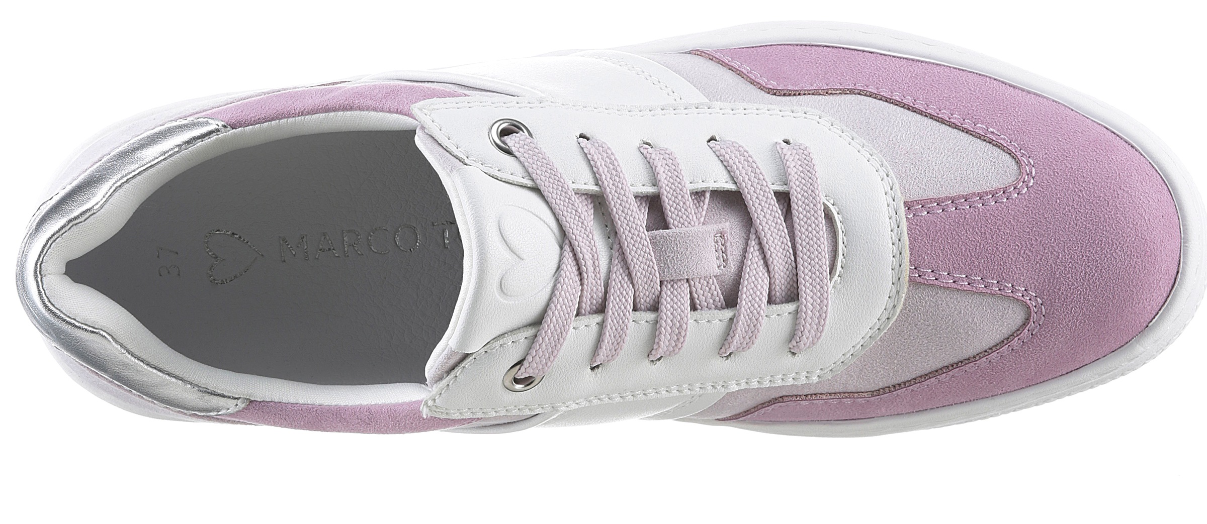 MARCO TOZZI Baskets à plateforme  chaussure de loisirs, chaussure basse, chaussure à lacets en version vegan