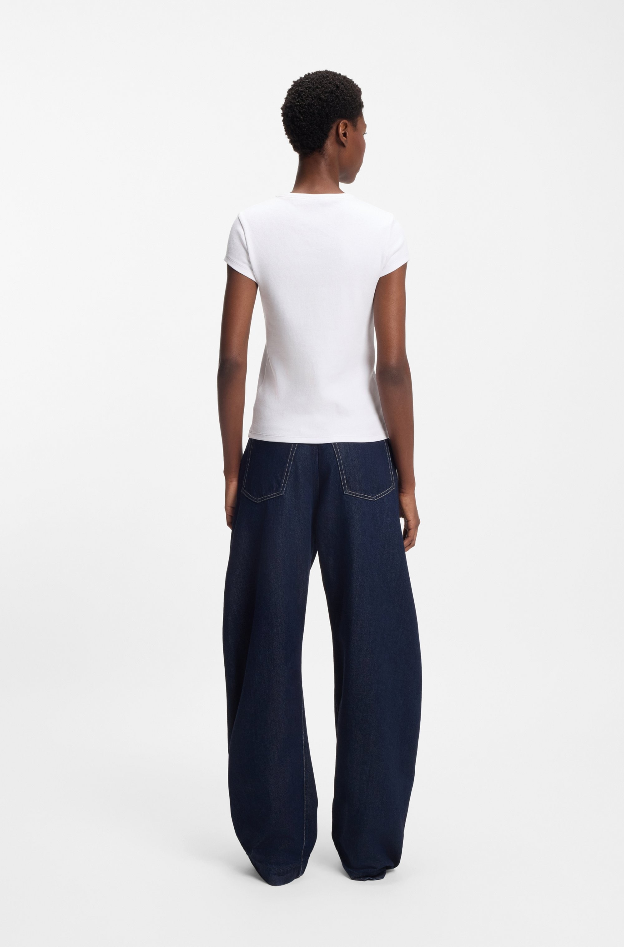 BOSS ORANGE T-shirt à manches courtes »Ecute Premium Damenmode« Slim Fit mit Rundhalsausschnitt