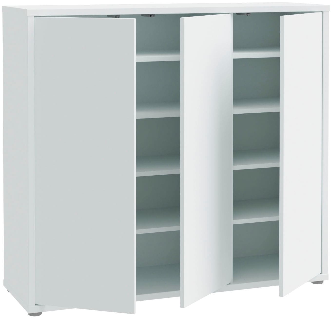 FORTE Schuhschrank »Alice Springs, Schuhschrank, Platz für 20 Paar Schuhe, 3 Türen« B/H/T 109,2/99,1/34,9 cm,  Stauraumschrank, Mehrzweckschrank, grifflose Front, Push to open