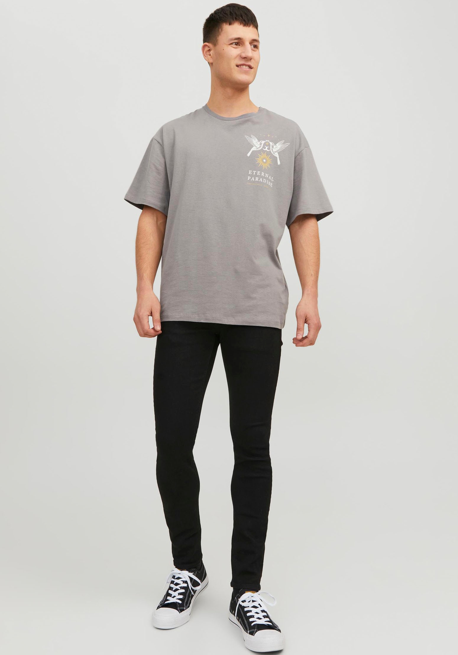 Jack & Jones Skinny-fit-Jeans »JJILIAM  Skinny Jeans mit Used-Waschung für schlanke Silhouette« Abriebeffekte, modisch, skinny fit, Baumwollmischung,