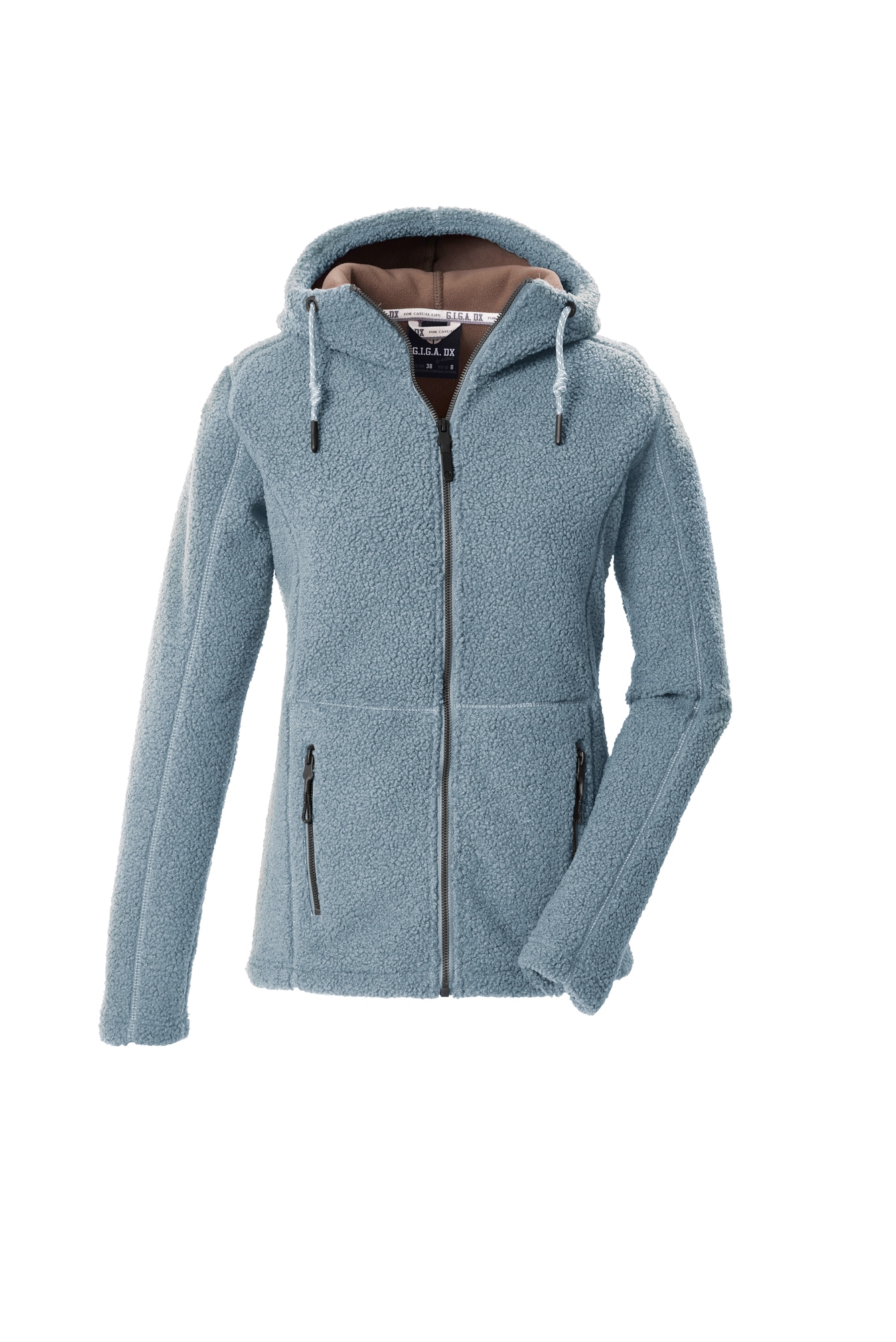 G.I.G.A. DX by killtec Veste en laine polaire »GW 38 WMN KNTFLC JCKT« avec capuche avec capuche réglable, tissu léger, coupe régulière