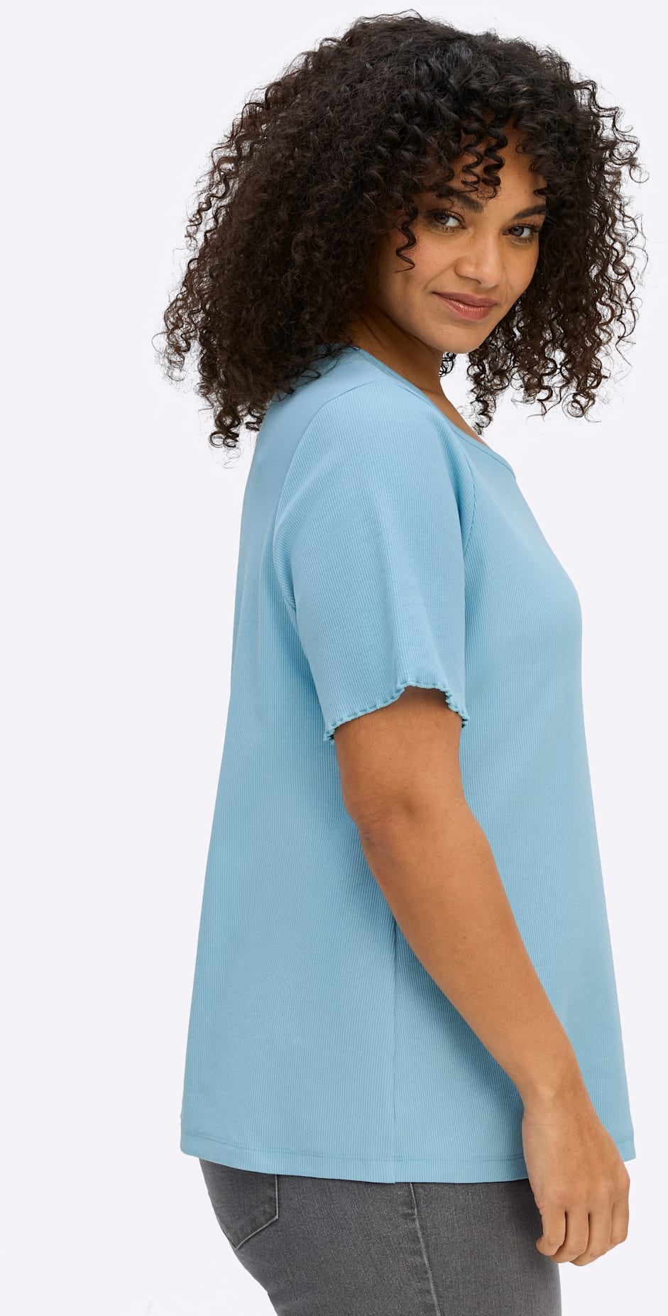 Sheego T-shirt »Kurzarm-Shirt« 1