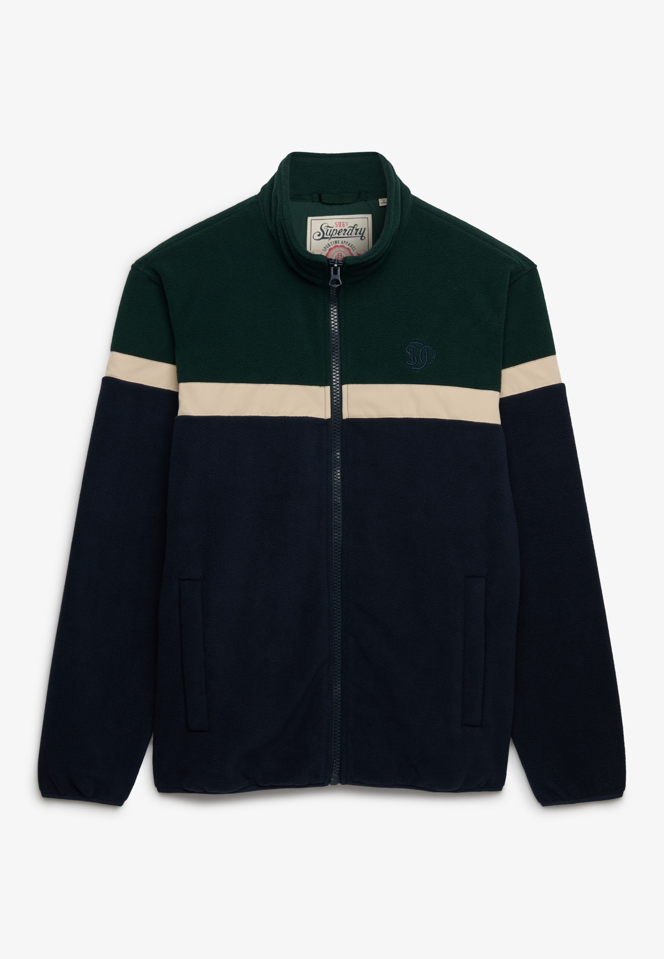 Superdry Veste sweat »TRICOLOUR FLEECE ZIP THRU« Kunstfaser, relaxed fit