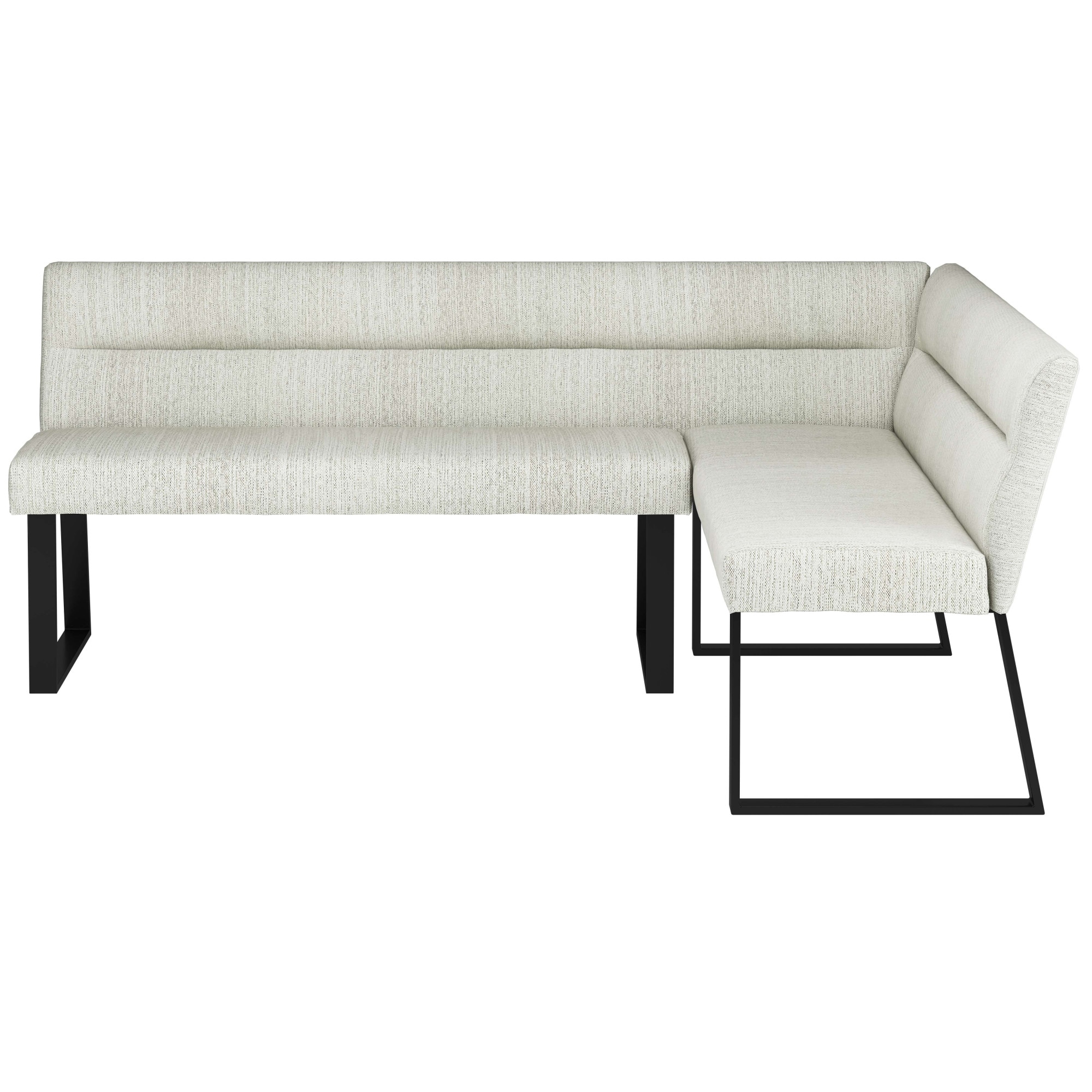 GOODproduct Ensemble de bancs d'angle »Barcell/Ivanna/Calgoty« Ensemble, Eckbankgruppe mit Tisch, Eckbank, Stühle, 4 tlg. Sitzgruppe, Eckbank und Stühle bequem gepolstert, Tisch 120x80 cm