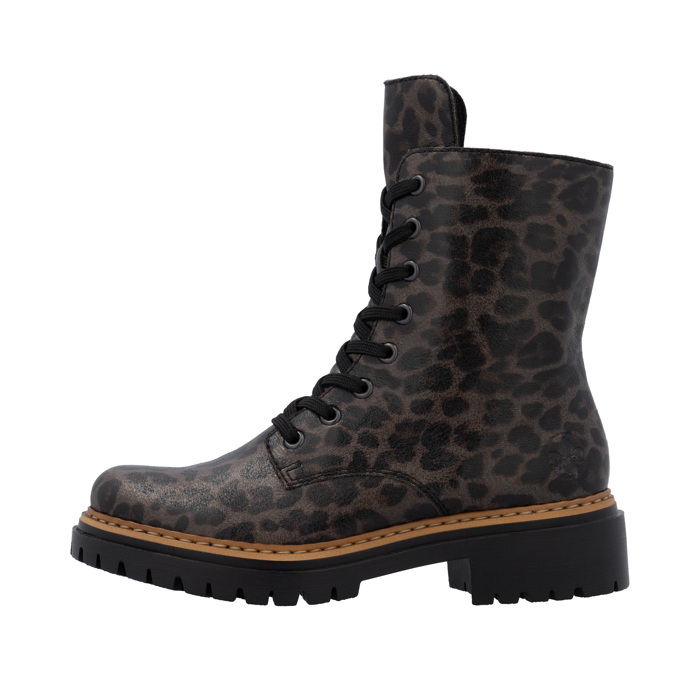 Rieker Schnürboots  Schnürstiefelette, Profilsohle, mit kontrastfarbenem Sohlenrand