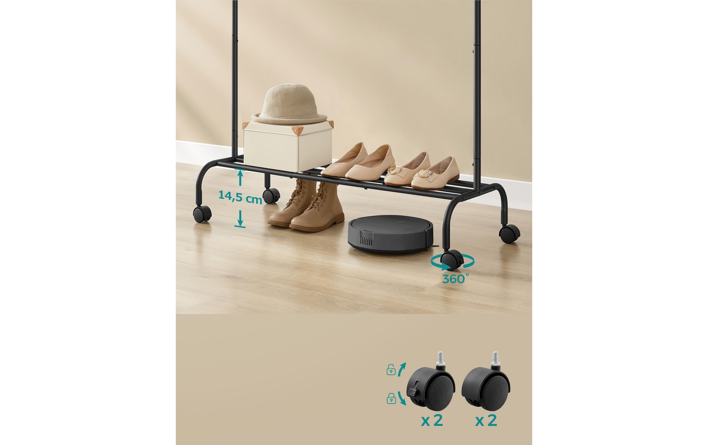 SONGMICS Garderobenständer »Schwarz«