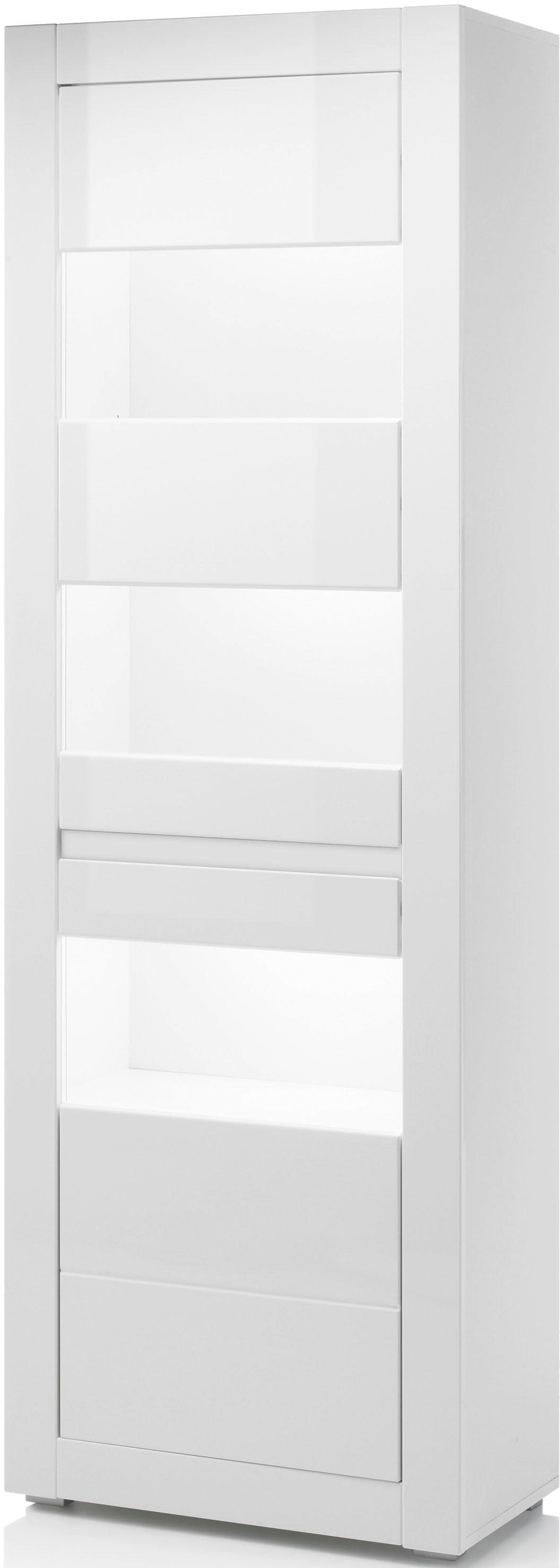 Home affaire Vitrines »Carat« Höhe 198 cm, zwei Leisten angeliefert, 1 x grau, 1 x weiss
