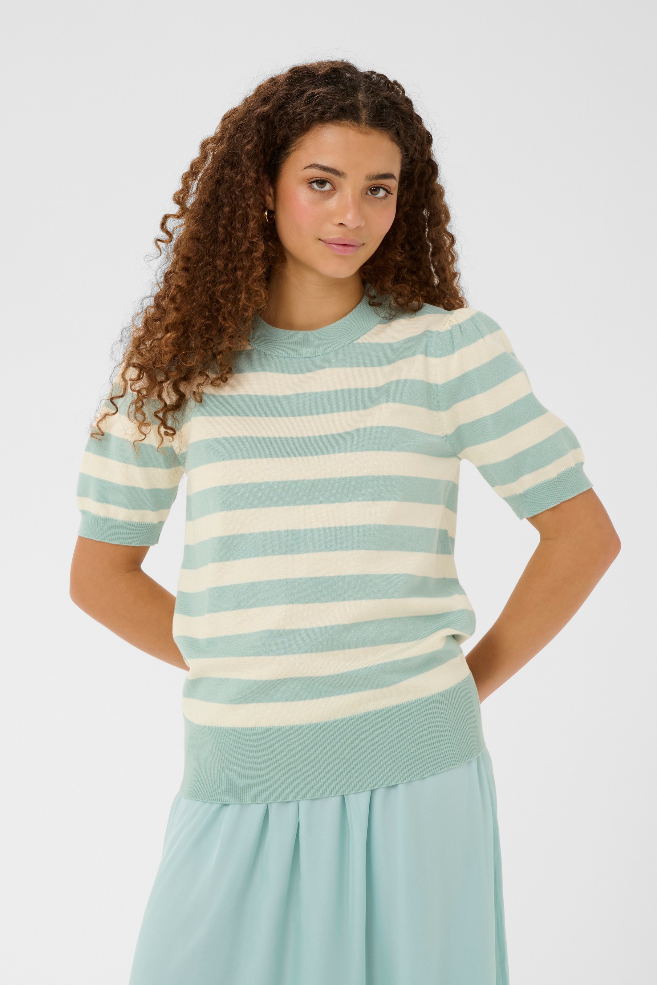 Saint Tropez Pull en tricot »MilaSZ SS Block Stripe Pullover«