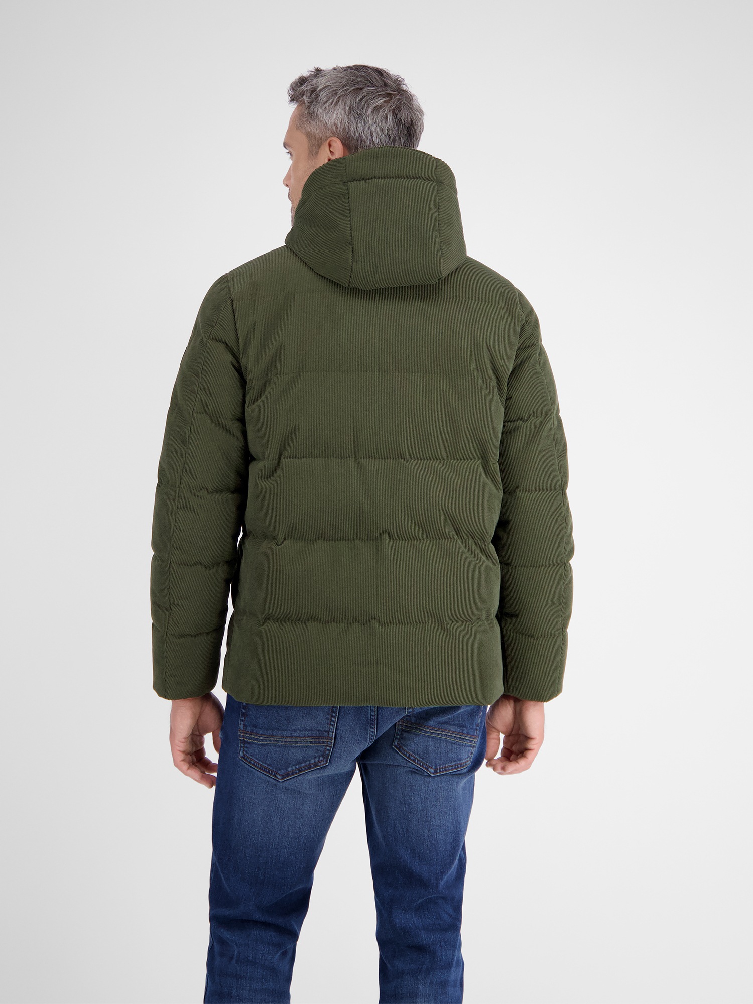 LERROS Veste d'hiver »Herren Steppjacke in funktionaler Cord-Optik« mit Kapuze