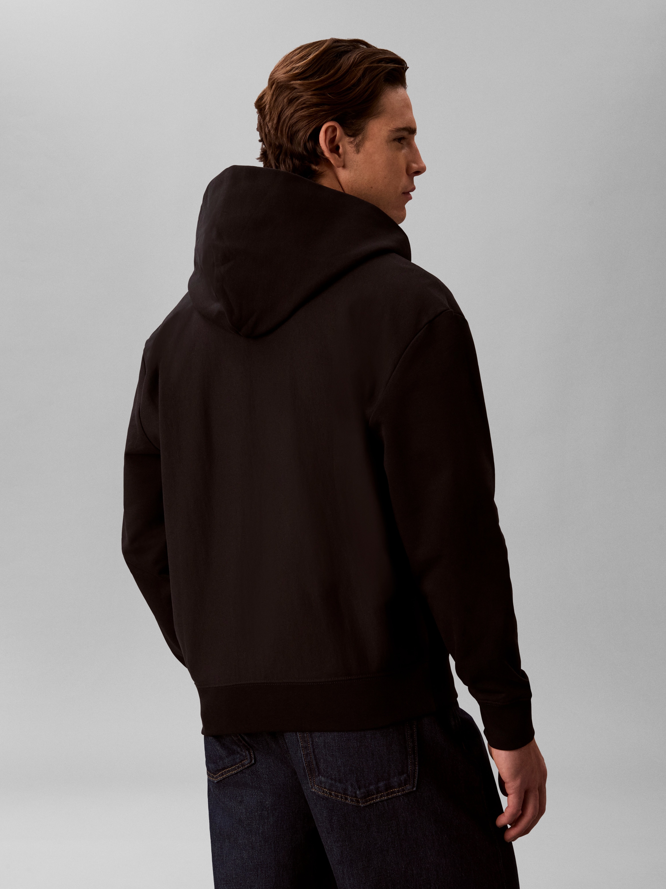 Calvin Klein Sweat à capuche Coupe régulière, fermeture éclair bidirectionnelle