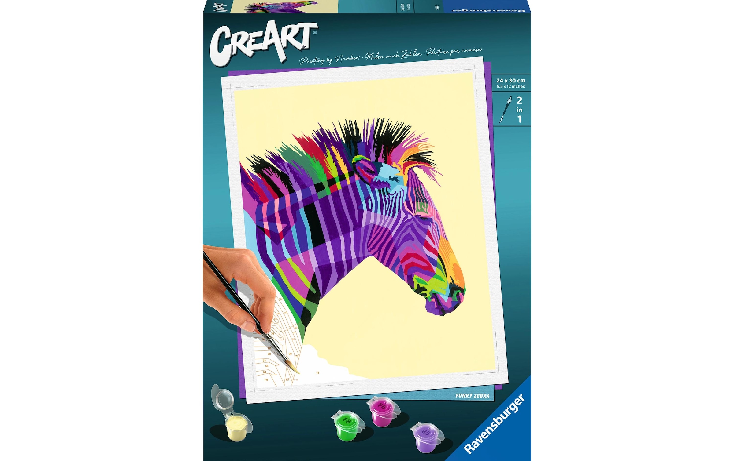 Ravensburger Malen nach Zahlen »CreArt, Funky Zebra« Made in Europe