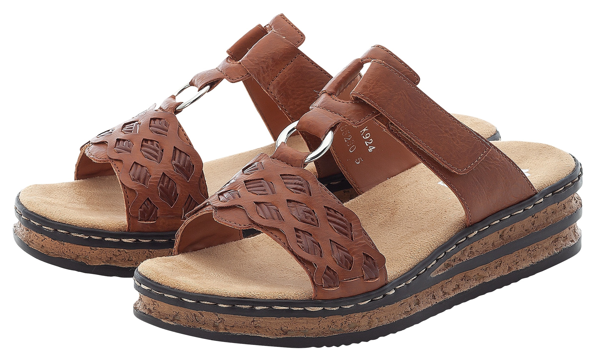 Rieker 1100000002199  Keilabsatz, Sommerschuh, Schlappen mit Riemchen in Flechtoptik