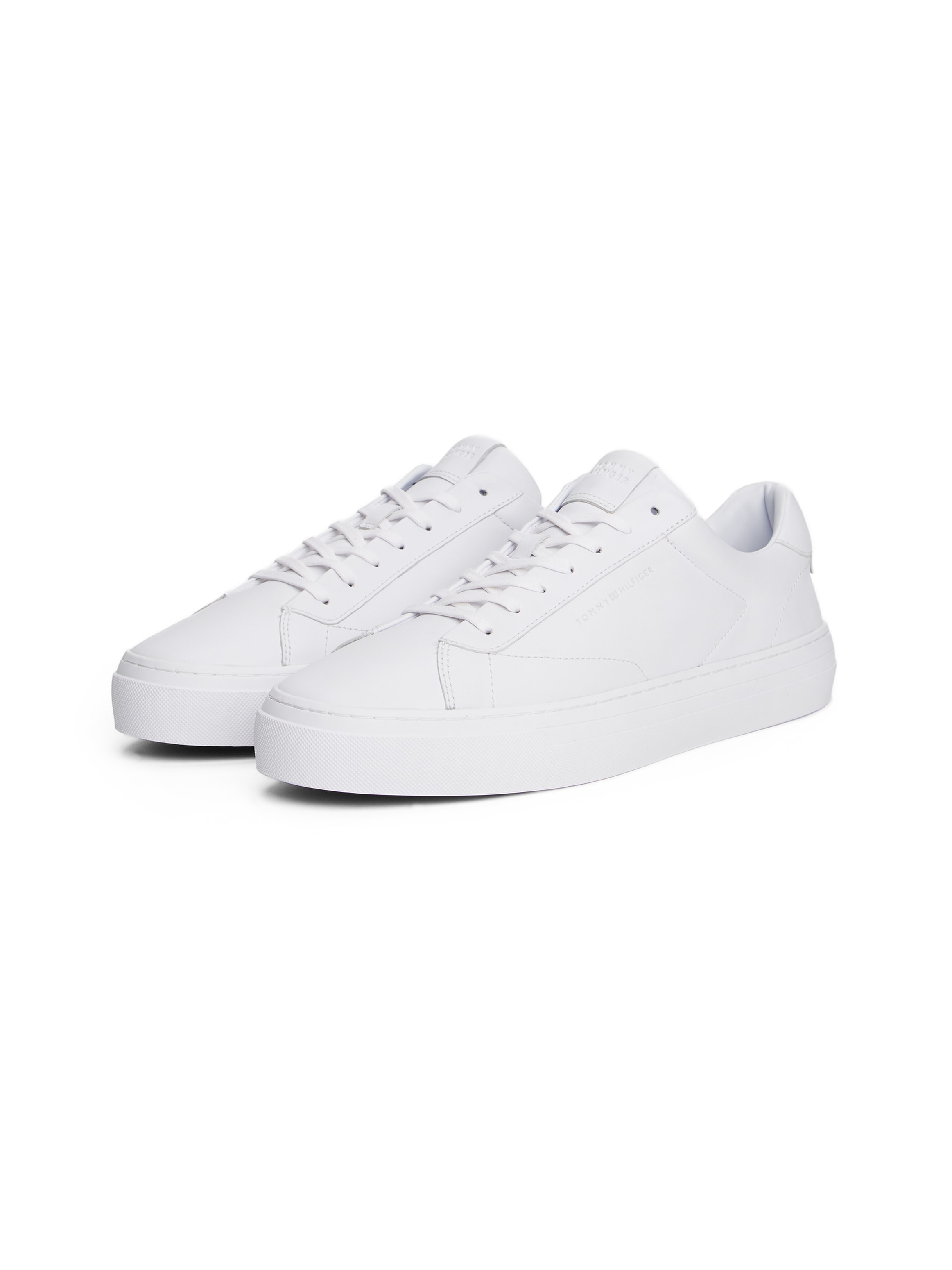Tommy Hilfiger Sneaker »PREMIUM DRESS CUPSOLE LTH«  , Freizeitschuh, Halbschuh, Schnürer mit Flaggen-Emblem an der Ferse