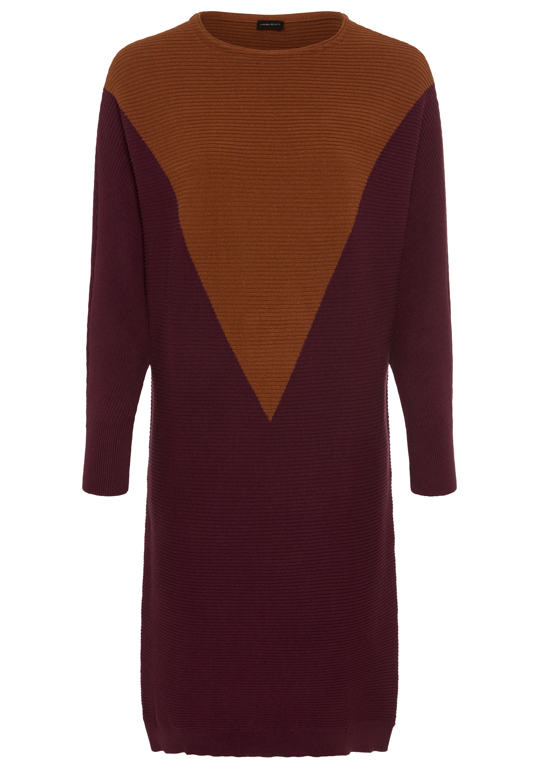 Laura Scott Strickkleid zweifarbig, aus weicher Baumwollmisch-Qualität