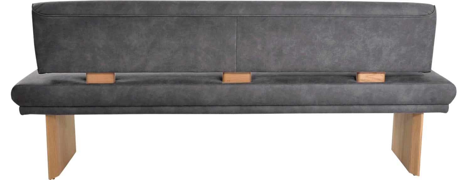 K+W Komfort & Wohnen Banc de salle à manger »Longbeach Polsterbank« 1 cuis tlg. effet coussin pointu à l'assise, disponible en largeur 204 cm ou 224 cm
