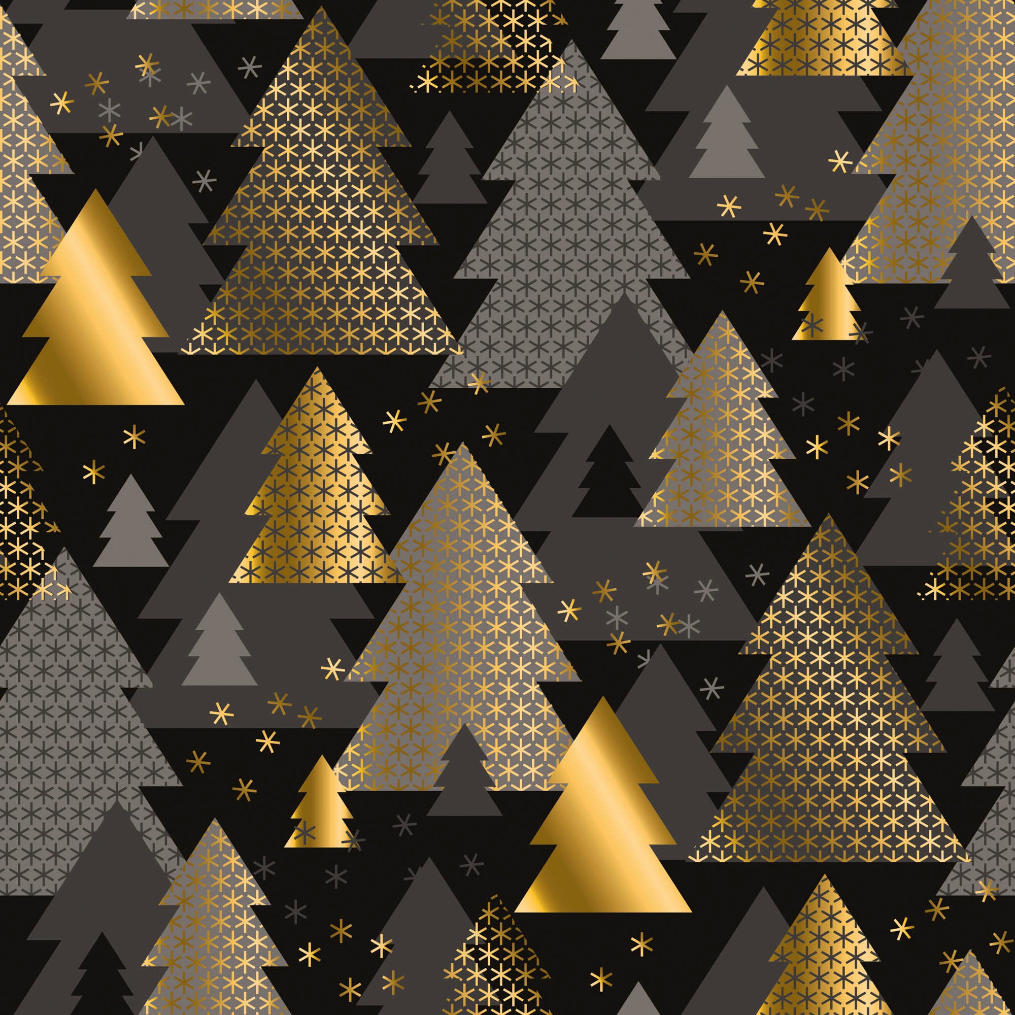 queence Dekokissen »Tatja« Kissenhülle,Tannenbäume,Golden,Weihnachten,Festlich,Glänzend