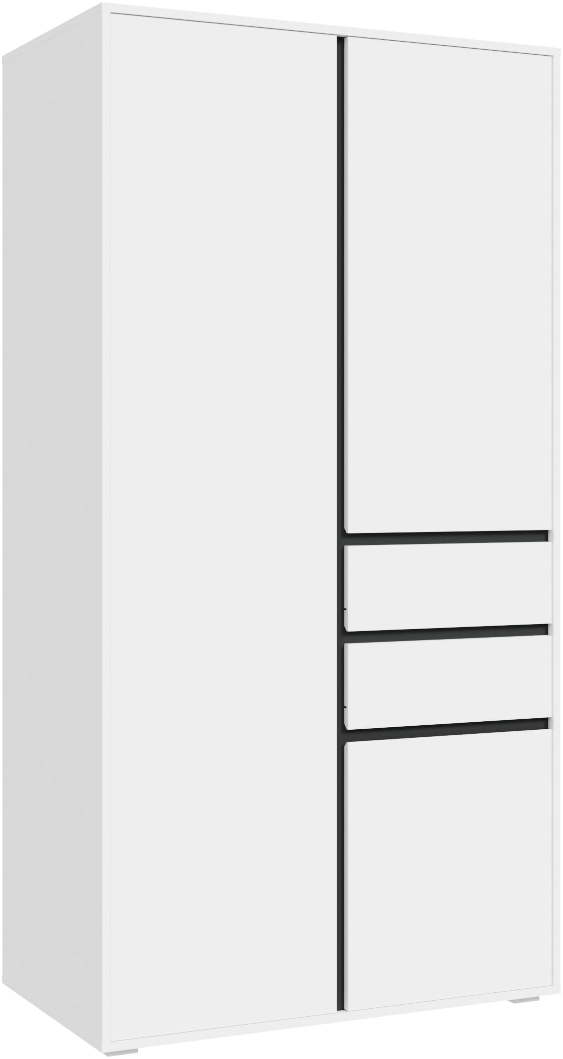 Home affaire Armoires à vêtements »NULA, Schlafzimmerschrank, Garderobe, Schrank« in verschiedenen Ausführungen und Farben erhältlich, 1 cuis tlg. 3 Türen, 2 Schubkästen, 1 E-Boden, 5 K-Böden, 1 Kleiderstange