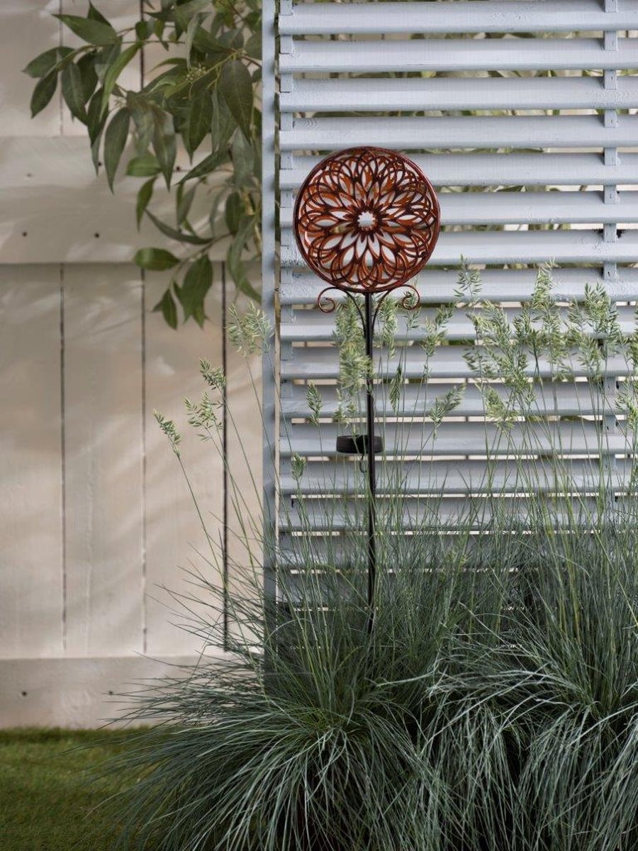 LUXFORM Gartenleuchte »Solar-Erdspiess-Gartenlampe - Mandala - 2 Stück« LED-Modul 2 Stk. Dekoratives Gartenornament