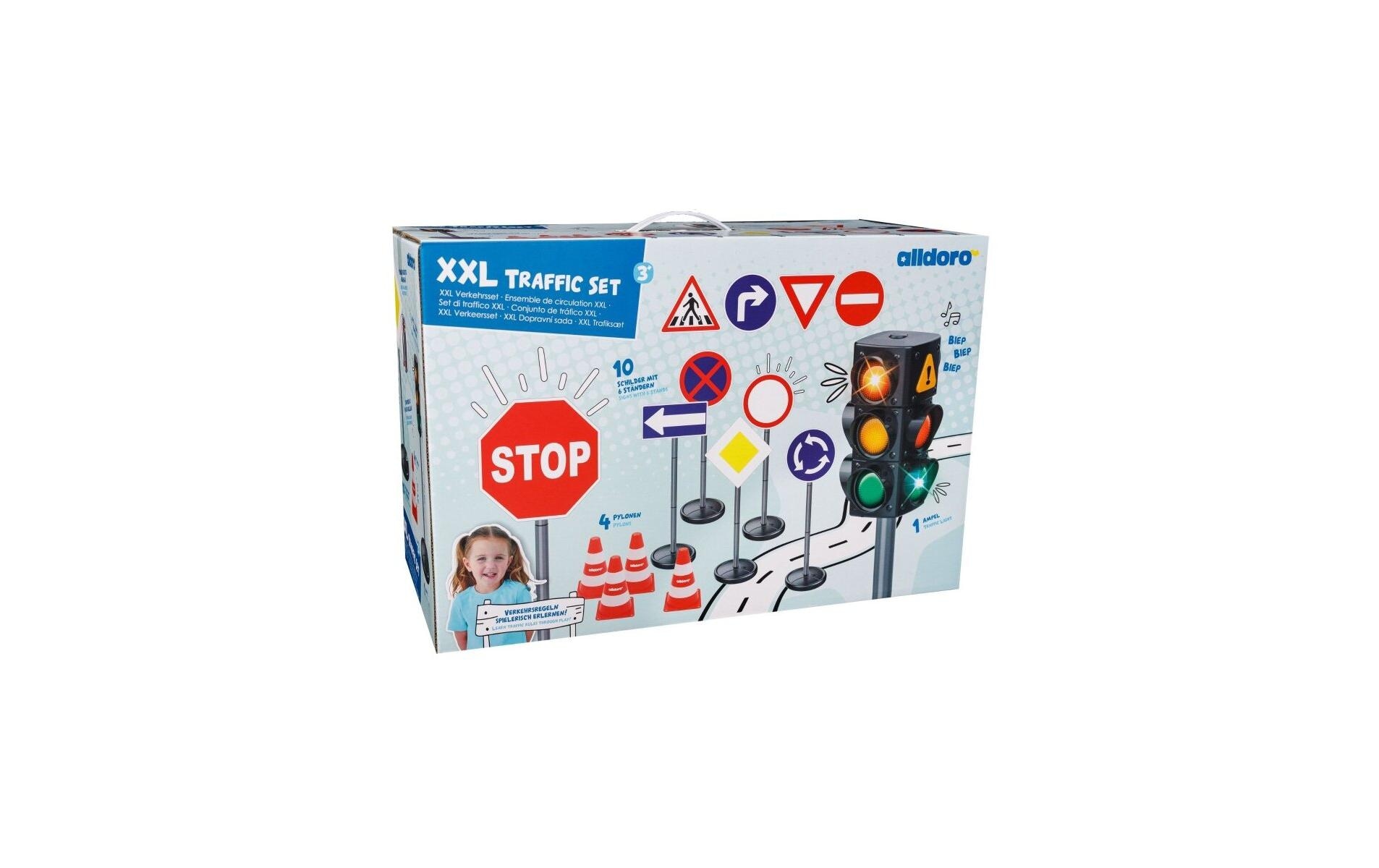 alldoro Panneau de signalisation ludique »XXL Verkehrsset, 21 Teile«