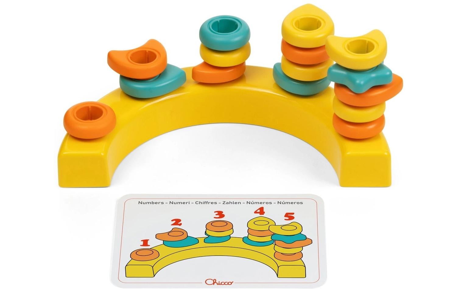 Chicco Jouets éducatifs »Regenbogen Steckspiel« Farbenfrohes Set für kreativen Spielspass und kognitive Entwicklung