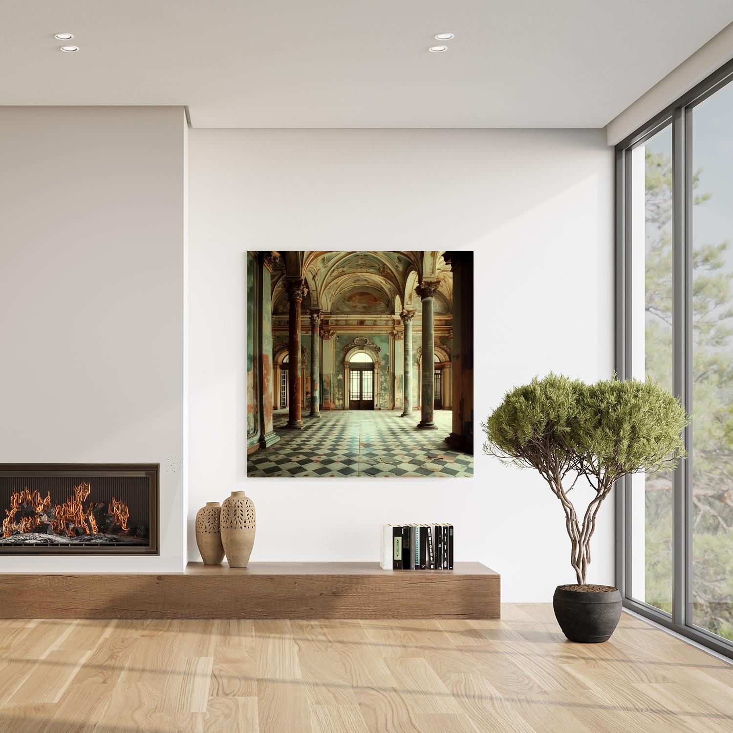 queence Tableau en verre acrylique »Königshaus« Architecture d'intérieur | Art | Bâtiments | Éléments architecturaux | Éléments d'architecture 1 cuis tlg. impression Fine Art de qualité galerie