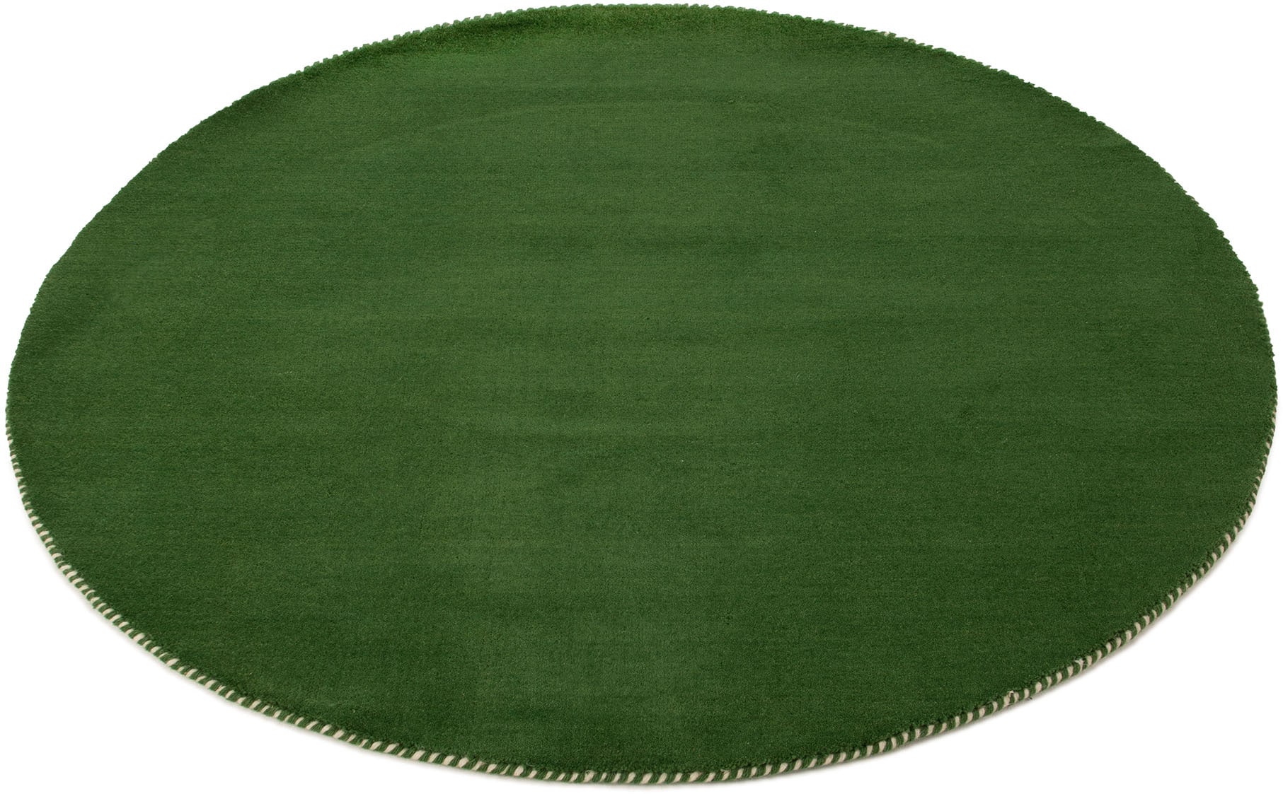 carpetfine Tapis en laine »Gabbeh Lola Uni« Rond 14 mm Höhe mit natürlichem Pflanzenmaterial von Hand gewebt, auch als Läufer