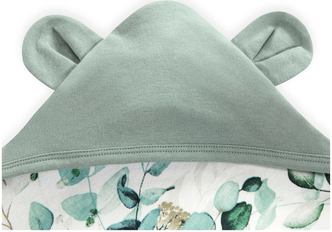 Hauck Babydecke »Baby Einschlagdecke, Snuggle N Dream leaves Mint/grün« Baby Einschlagdecke mit Kapuze