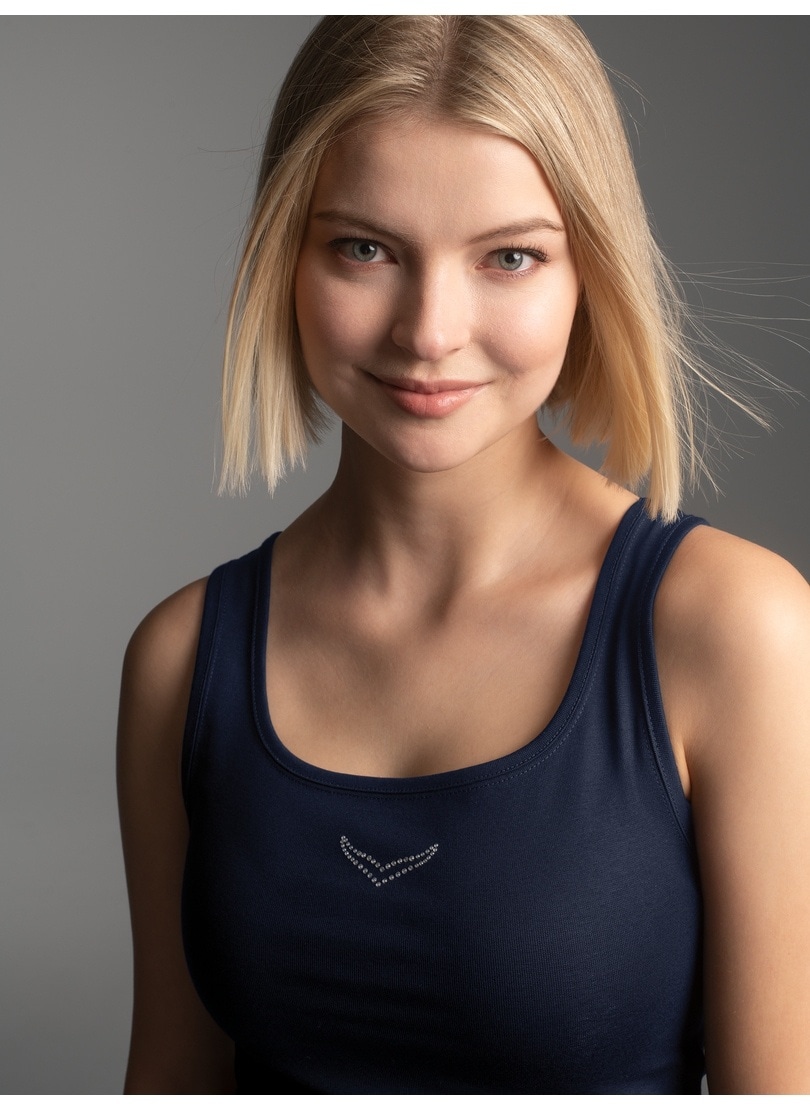 Trigema Tanktop »TRIGEMA Trägershirt mit Kristallsteinen« 1 Stk.